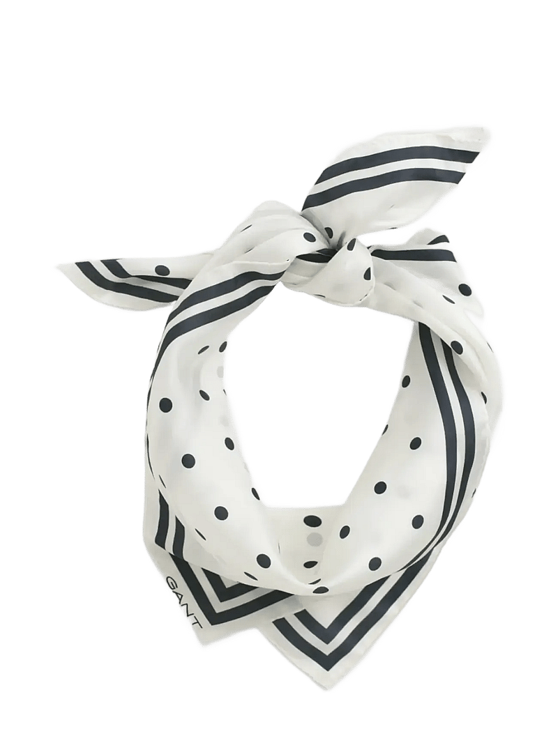 GANT - DOT PRINT SILK SCARF - lightweight scarves - eggshell - 1