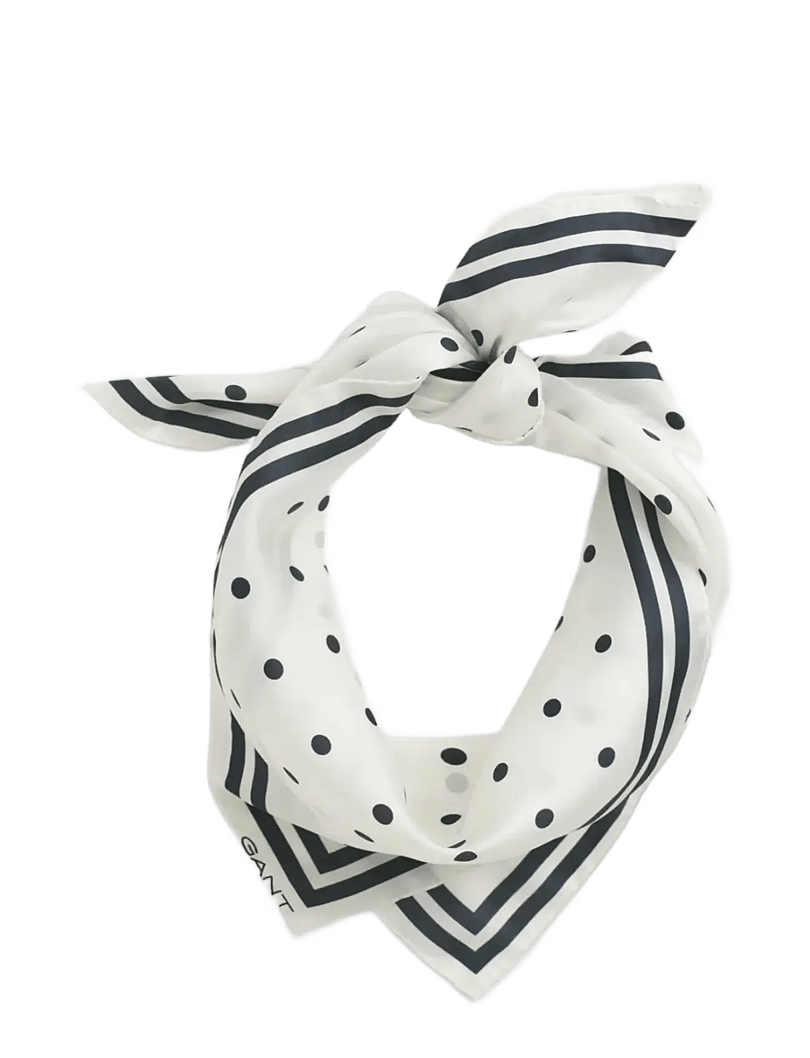 Gant - DOT PRINT SILK SCARF - sjalar - eggshell - 1