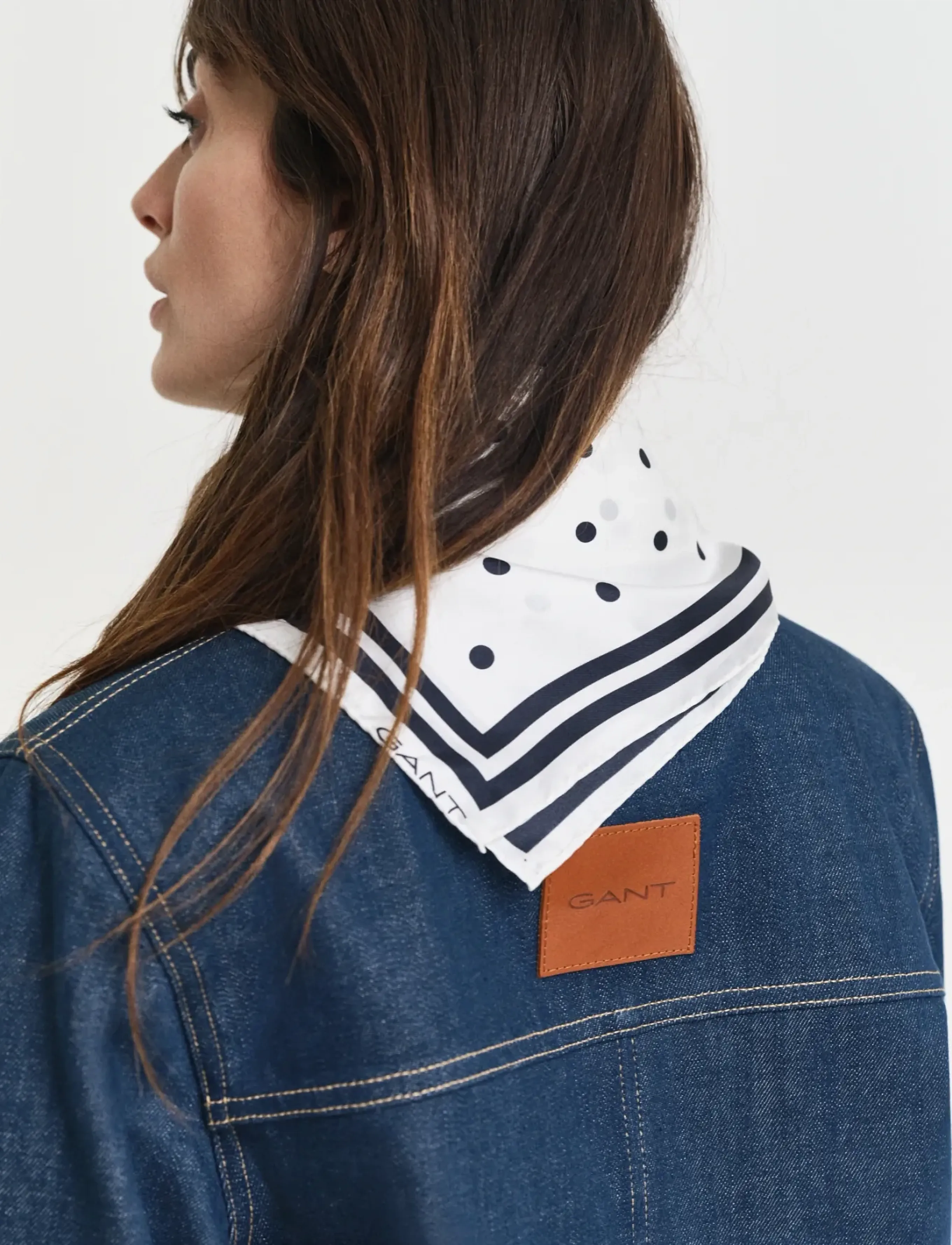 GANT DOT PRINT SILK SCARF - Fête des Mères - EGGSHELL / cream