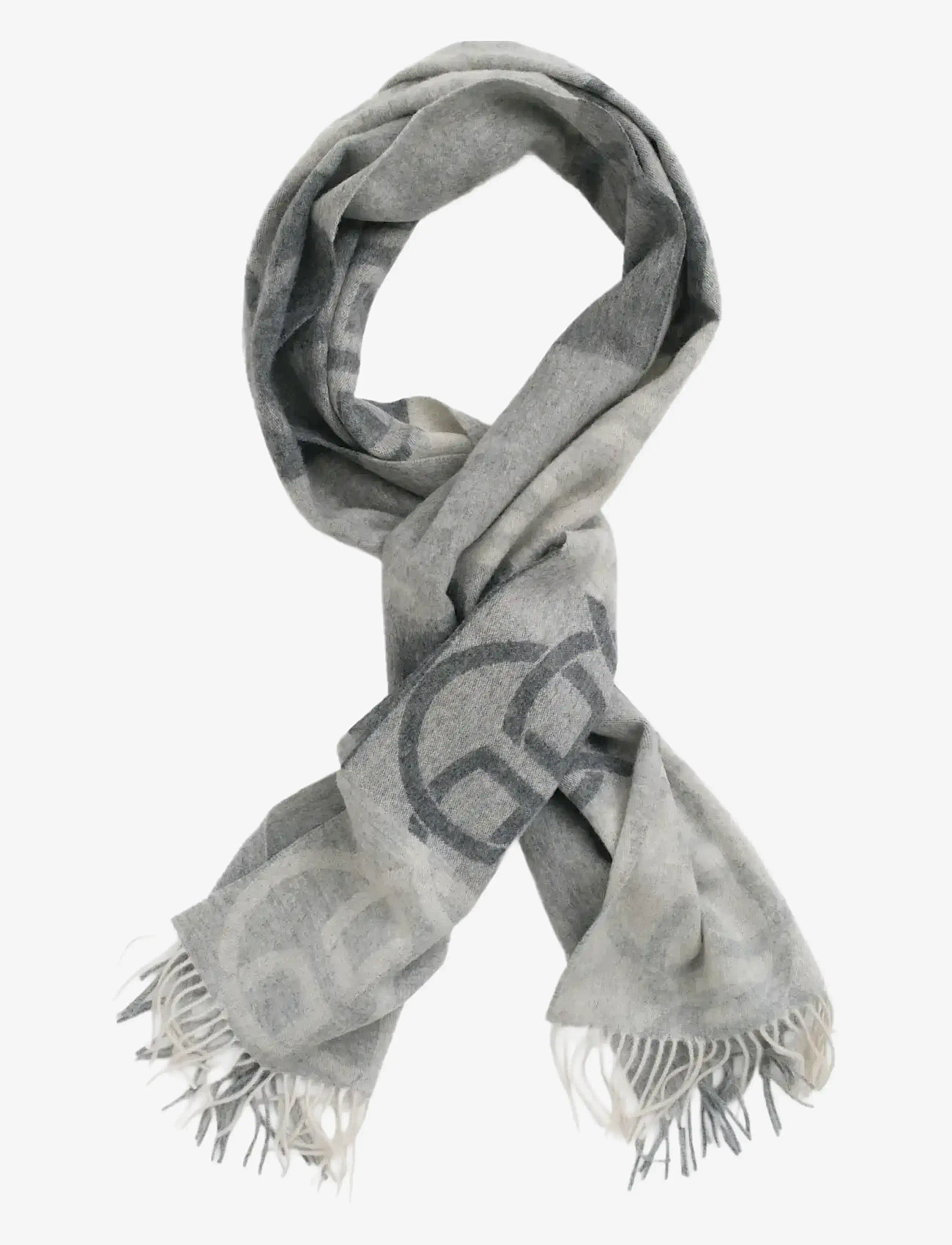 GANT - MONOGRAM WOOL SCARF - halsdukar - charcoal melange - 1