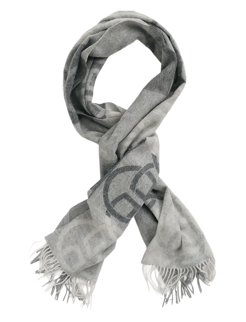 GANT - MONOGRAM WOOL SCARF - halsdukar - charcoal melange - 1