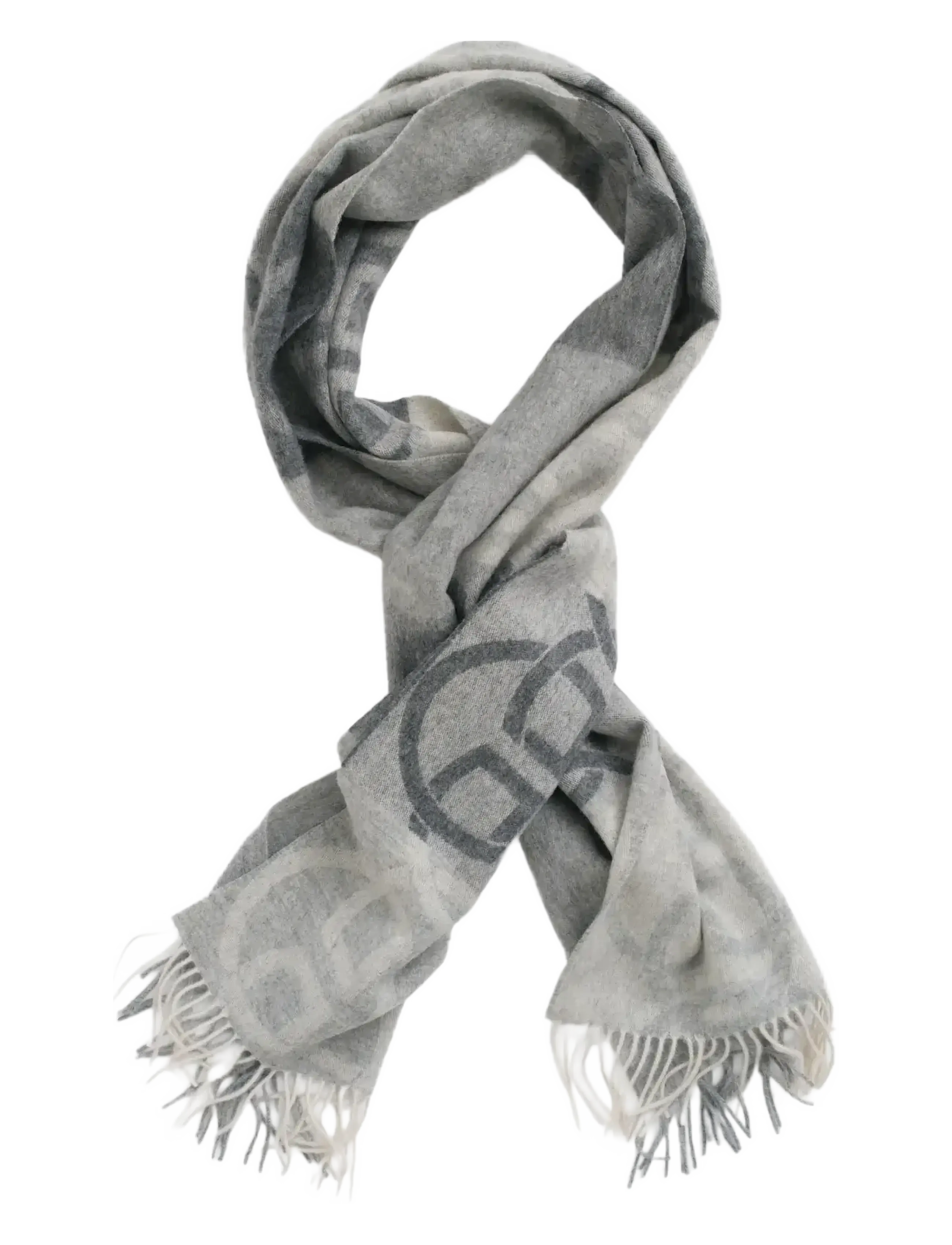 Gant - MONOGRAM WOOL SCARF - winter scarves - charcoal melange - 1