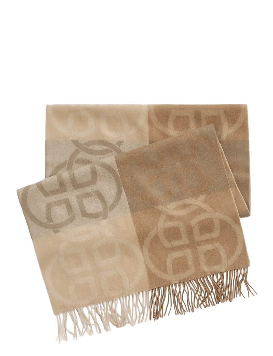 Gant - MONOGRAM WOOL SCARF - halsdukar - warm khaki - 1