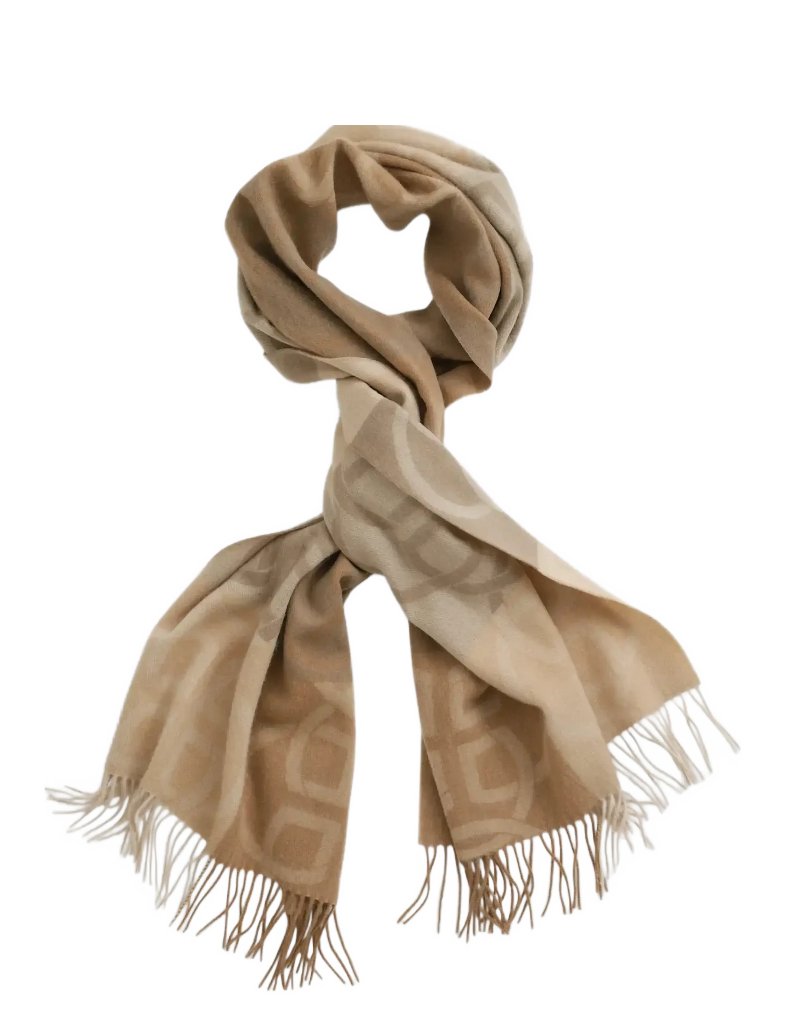 Gant - MONOGRAM WOOL SCARF - aksessuaarid - warm khaki - 2