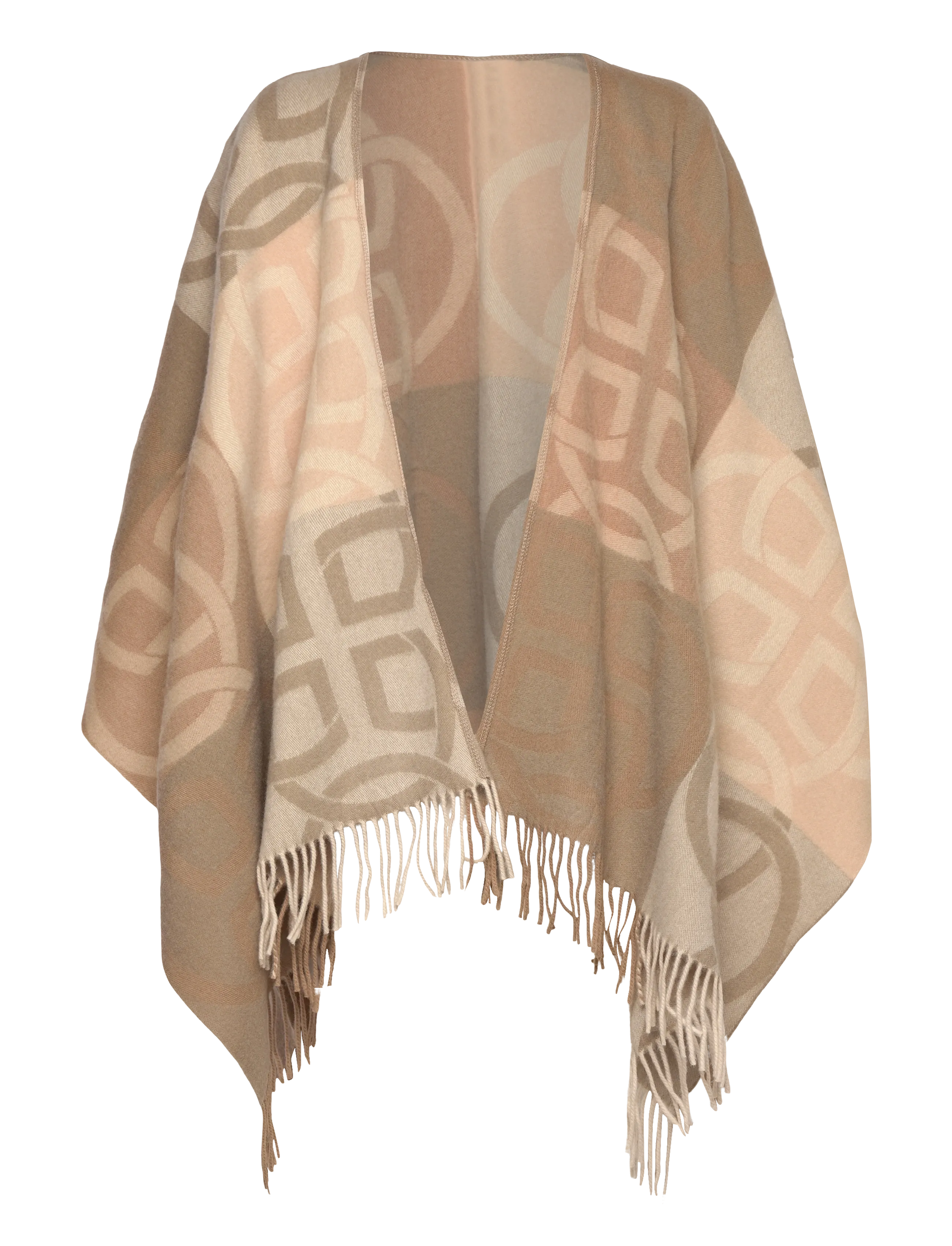 Gant - WOOL MONOGRAM PONCHO - warm khaki - 1