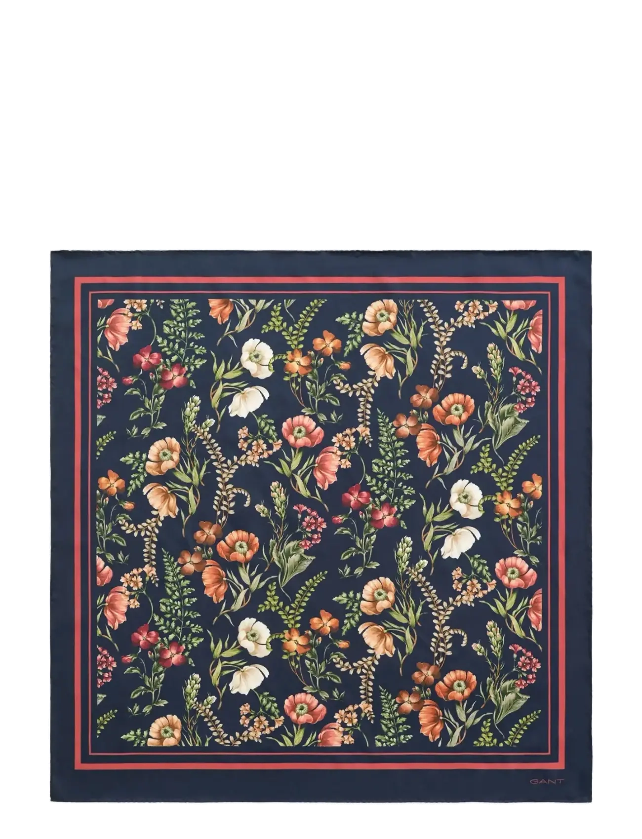 GANT FLORAL PRINT SILK SCARF - Accessoires - EVENING BLUE / navy