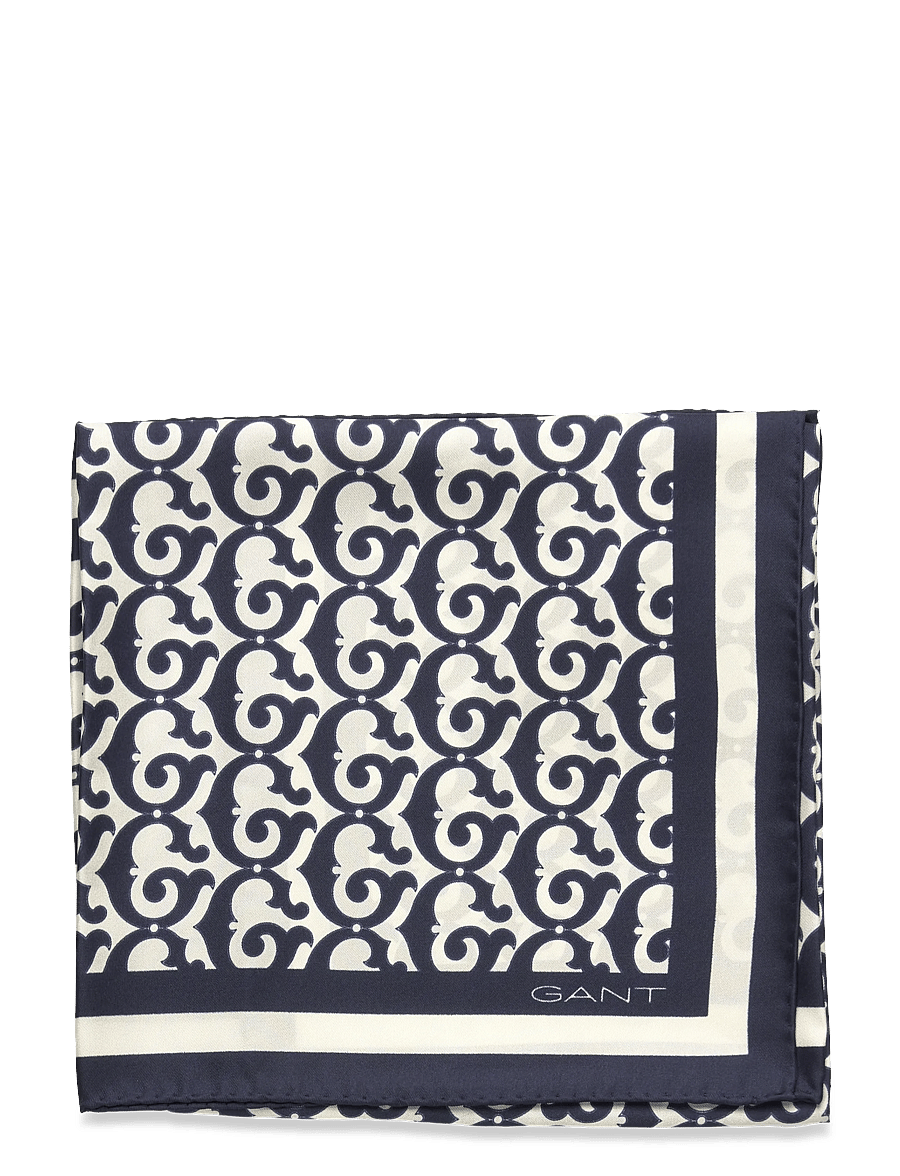Gant - G PRINT SILK SCARF - kerged sallid - evening blue - 1