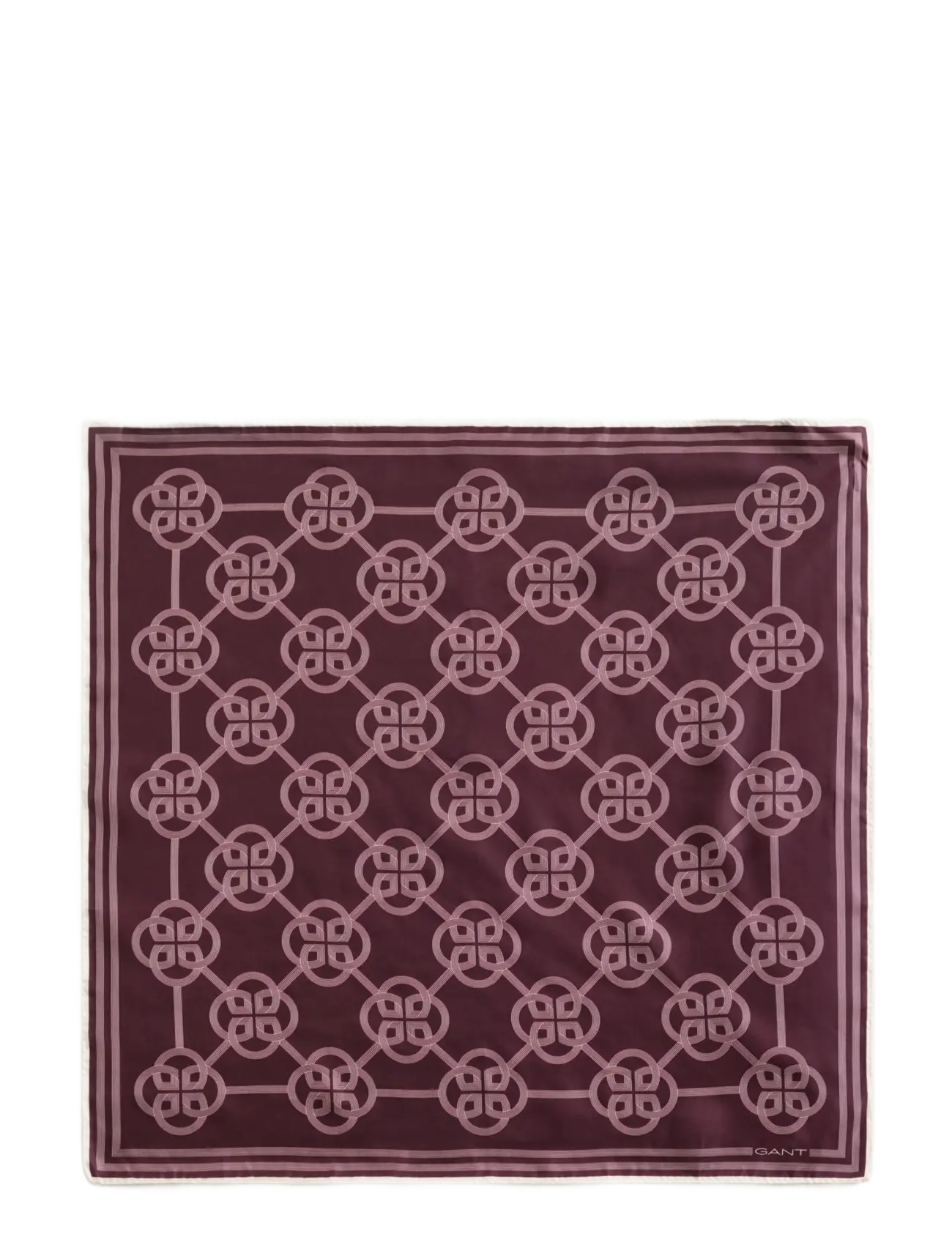 Gant MONOGRAM PRINT SILK SCARF - Sjalar - DARKENED WINE / burgundy