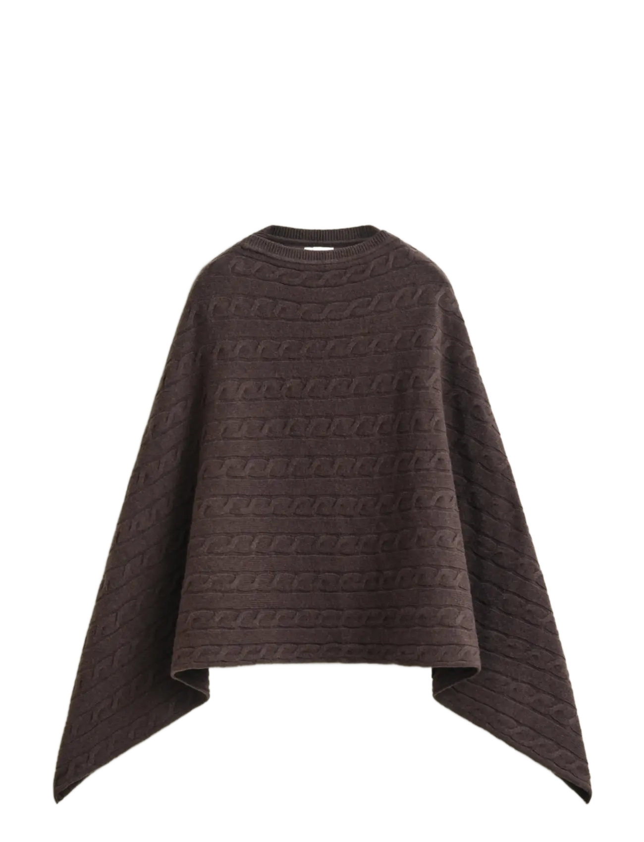 GANT Wolle Cable Poncho Braun - One Size - Damen