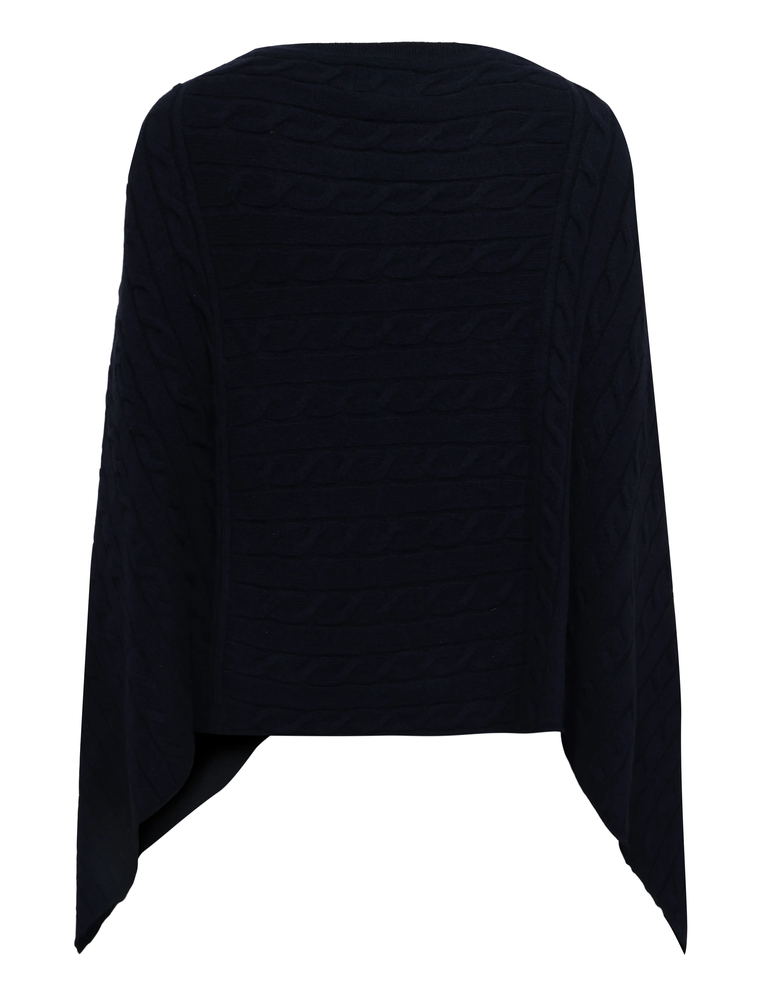 Gant - WOOL CABLE PONCHO - talvejoped - evening blue - 1