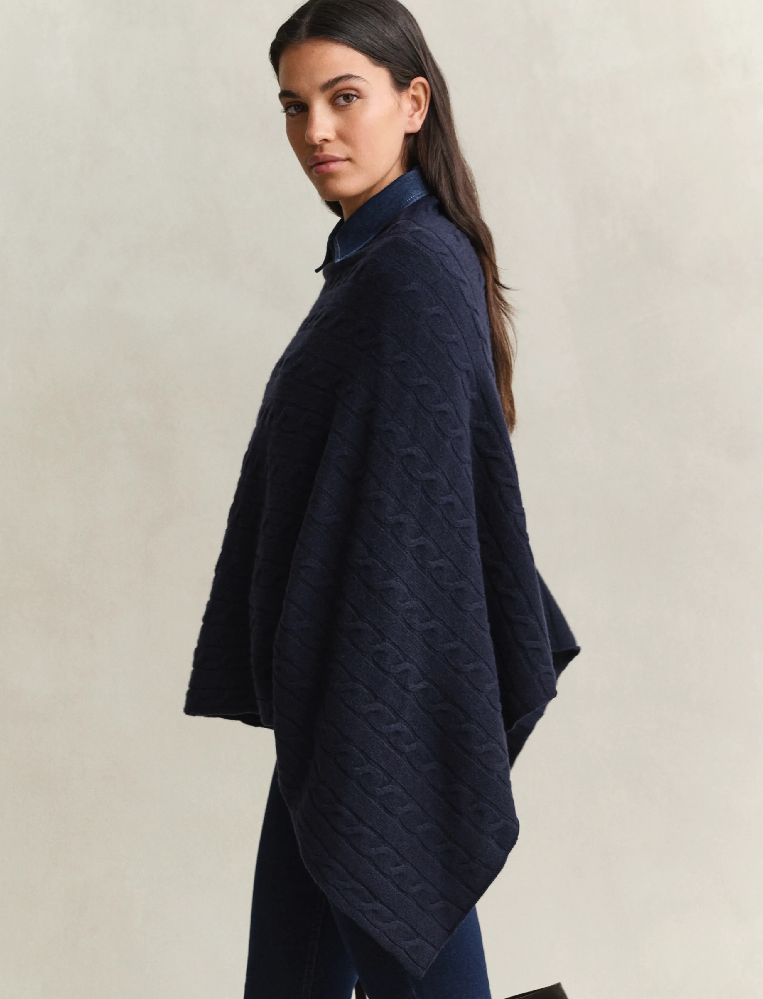 Wool Cable Poncho 5