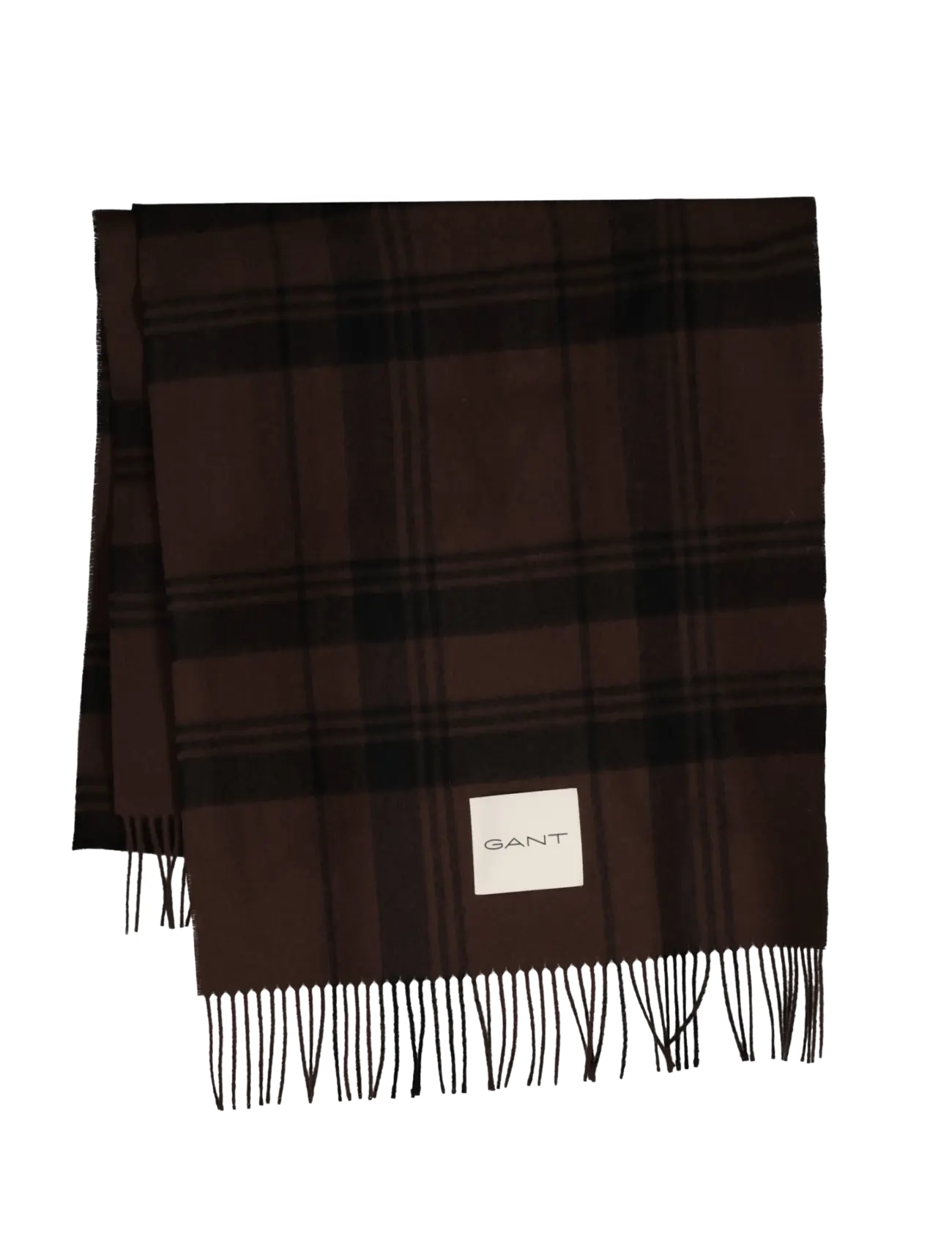 Gant CHECK WOOL SCARF - Modetrends - DEEP BROWN / brown