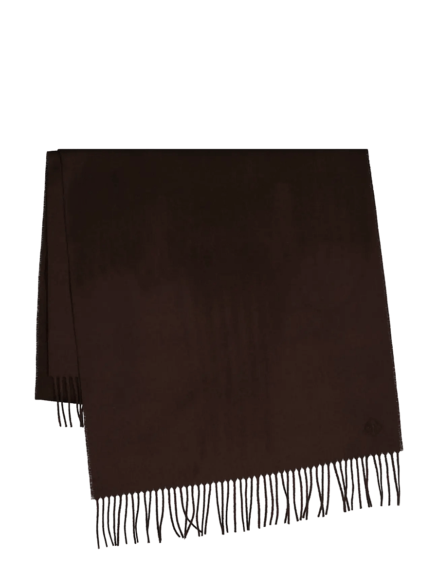 Gant - WOOL WOVEN SCARF - deep brown - 1