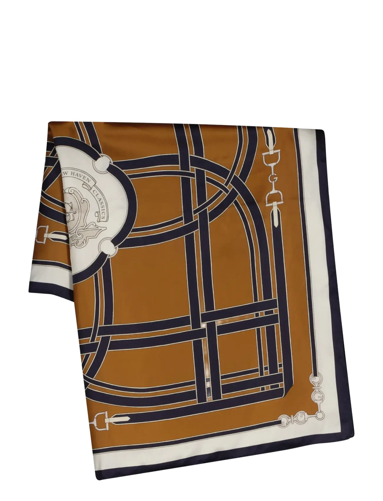 Gant CHAIN PRINT SILK SCARF - Farben der Saison - CARAMEL BROWN / brown