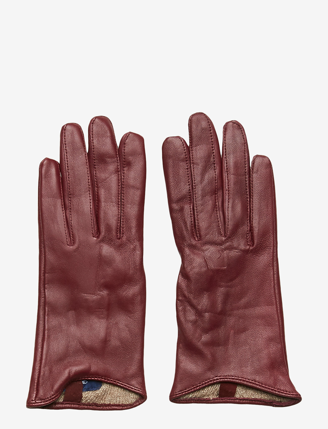 GANT - D1. LEATHER GLOVES - port red - 0
