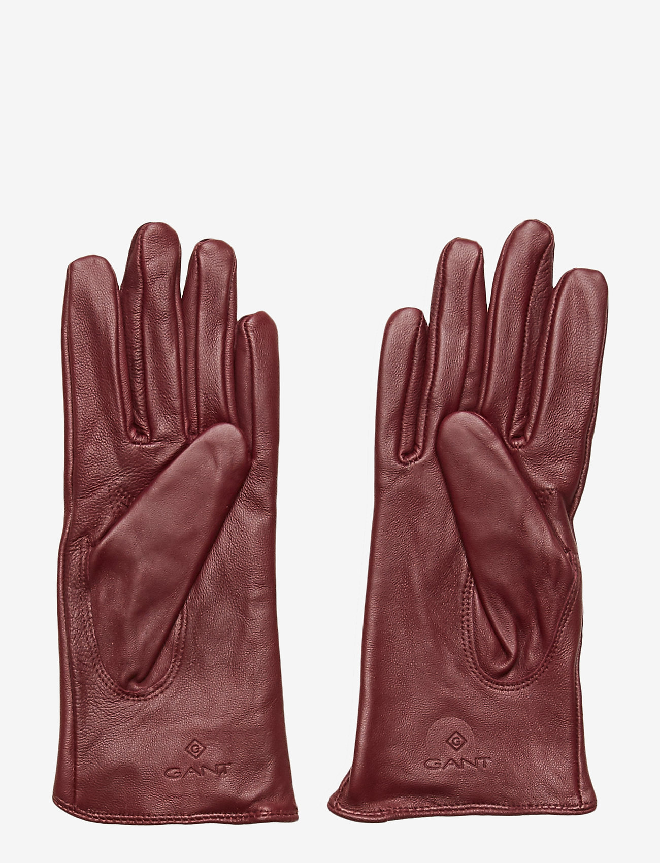 GANT - D1. LEATHER GLOVES - port red - 1