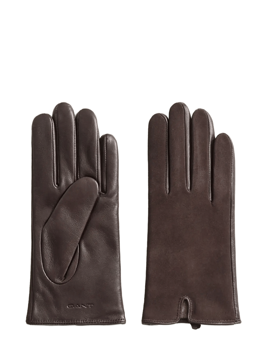 Gant - LEATHER SUEDE GLOVES - leather gloves - deep brown - 0