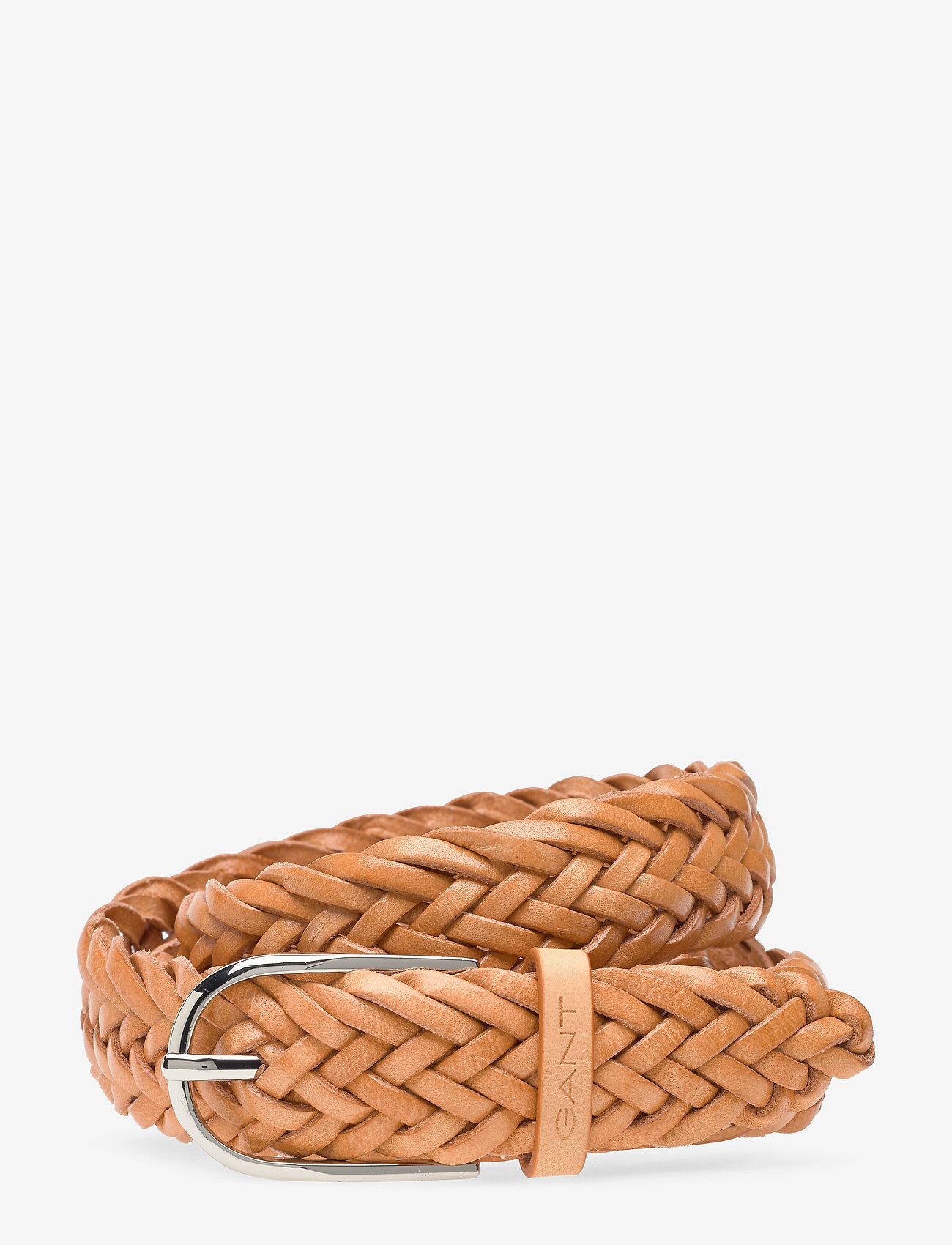 GANT - D1. BRAIDED LEATHER WAIST BELT - dark khaki - 0