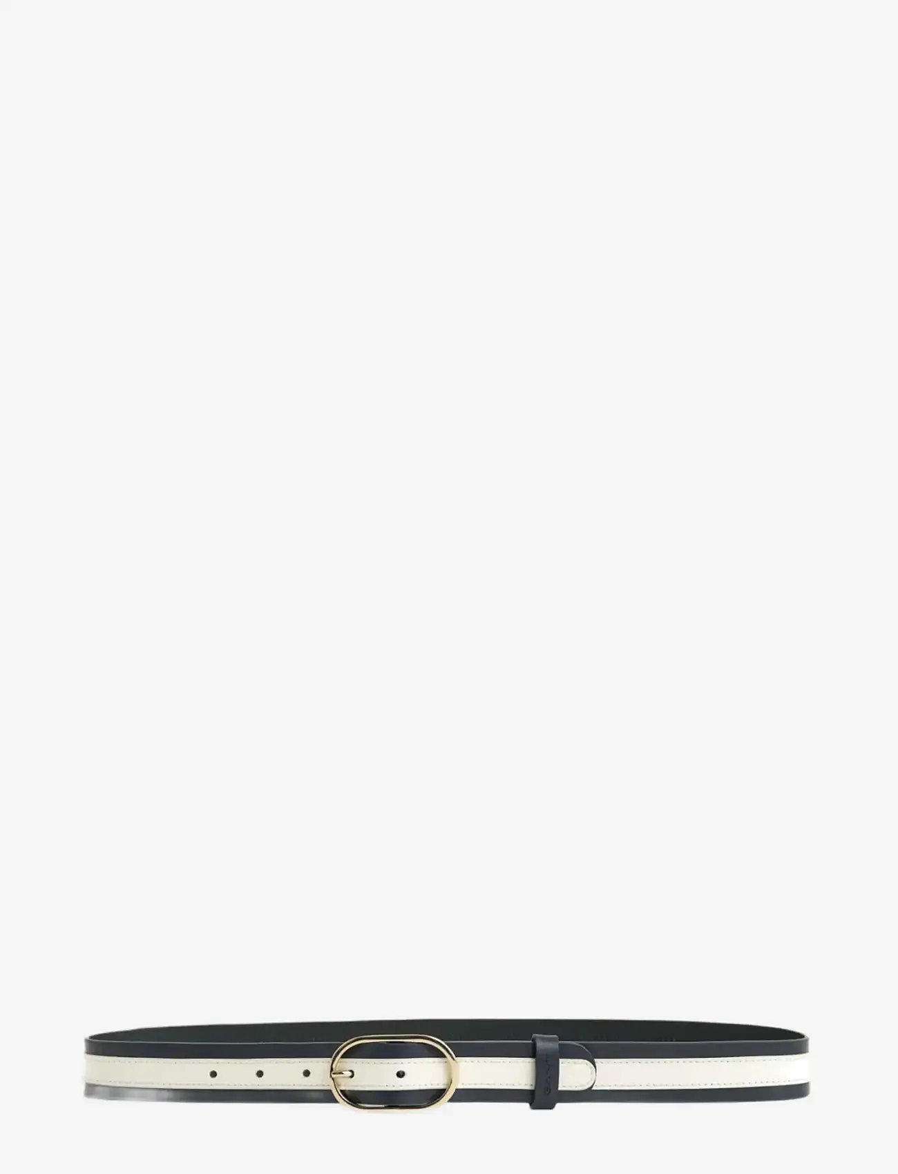 GANT - STRIPE LEATHER BELT - leather belts - evening blue - 0