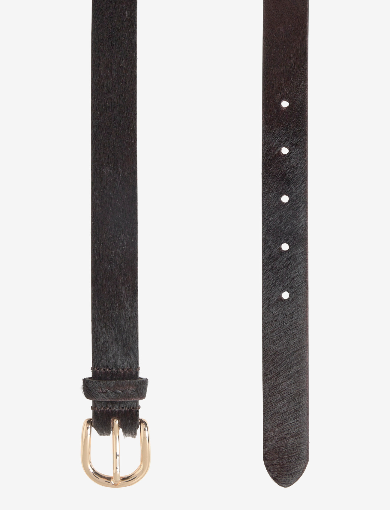 GANT - PONY HAIR LEATHER BELT - leather belts - deep brown - 1