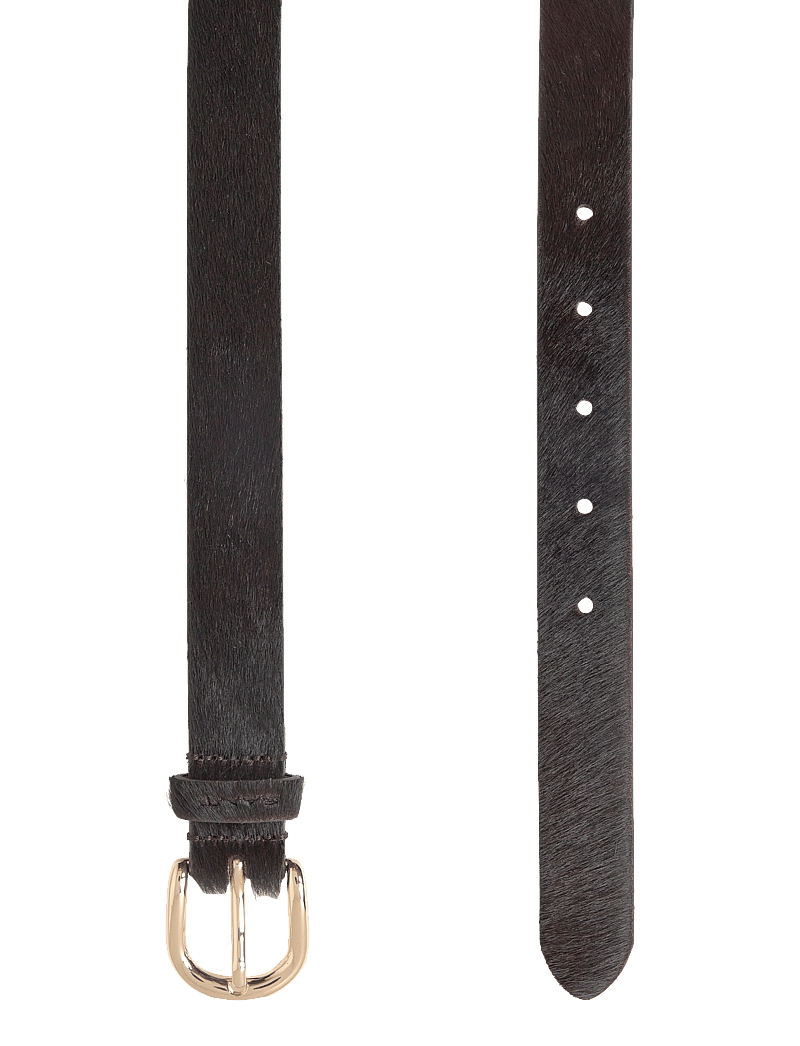 GANT - PONY HAIR LEATHER BELT - leather belts - deep brown - 1