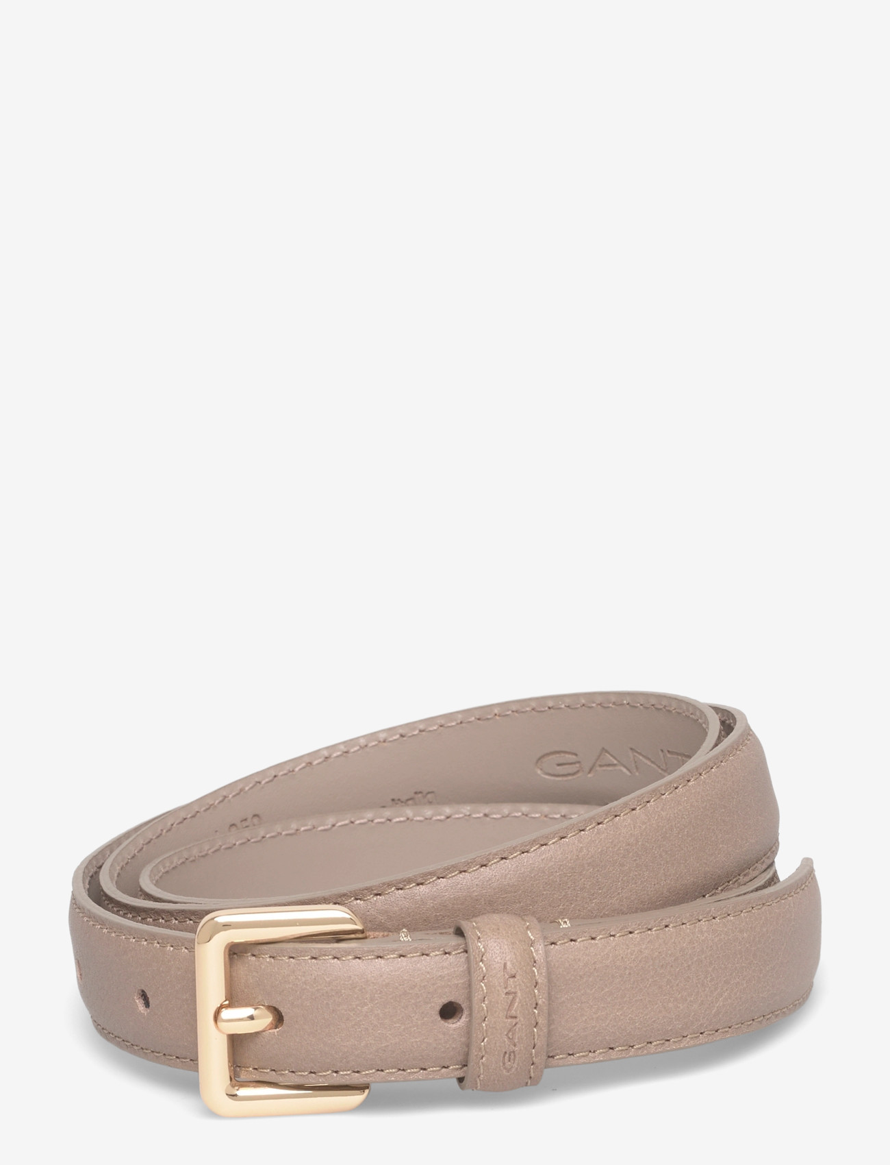 Gant - SLIM LEATHER BELT - læderbælter - taupe beige - 0