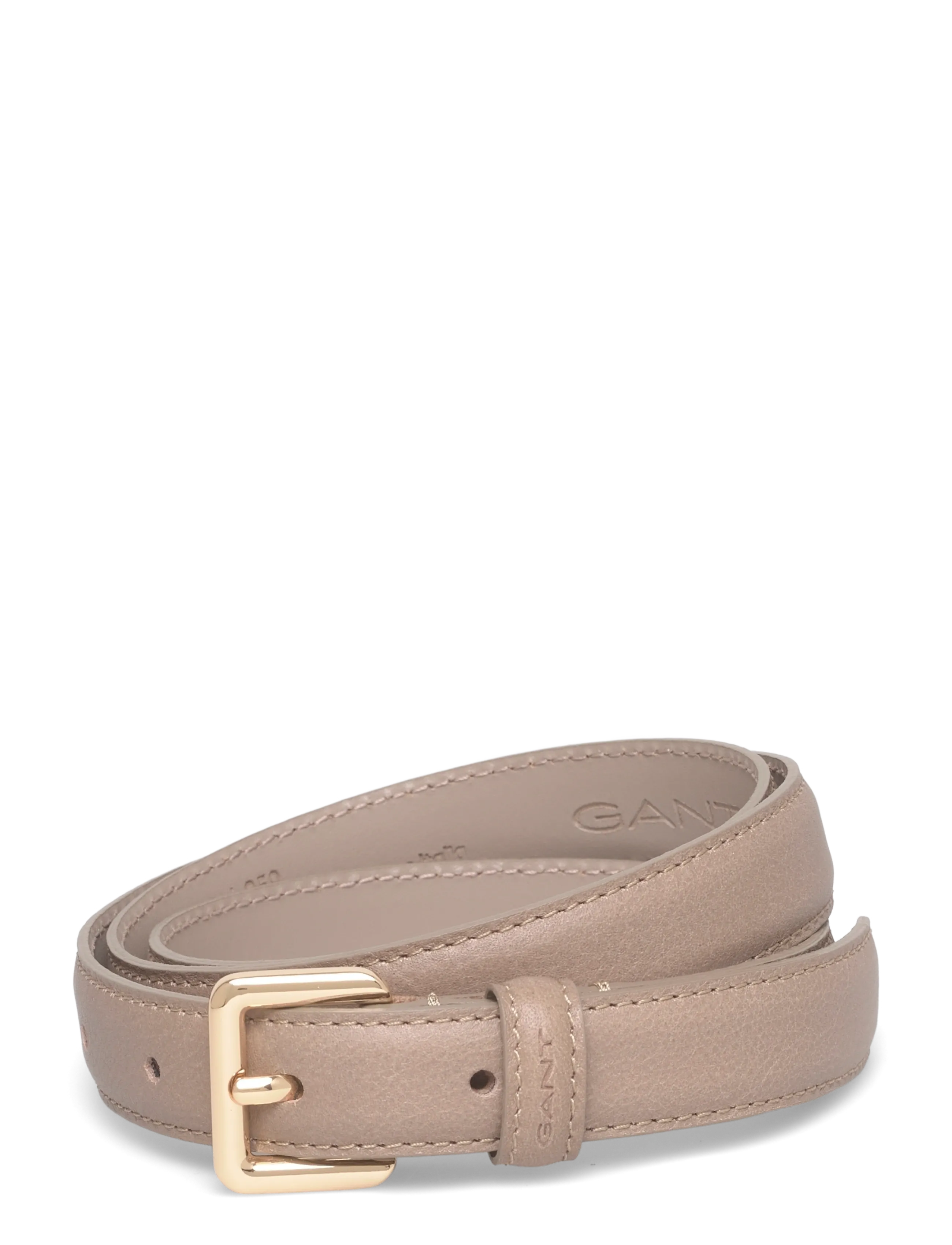 GANT SLIM LEATHER BELT - GANT - TAUPE BEIGE / beige