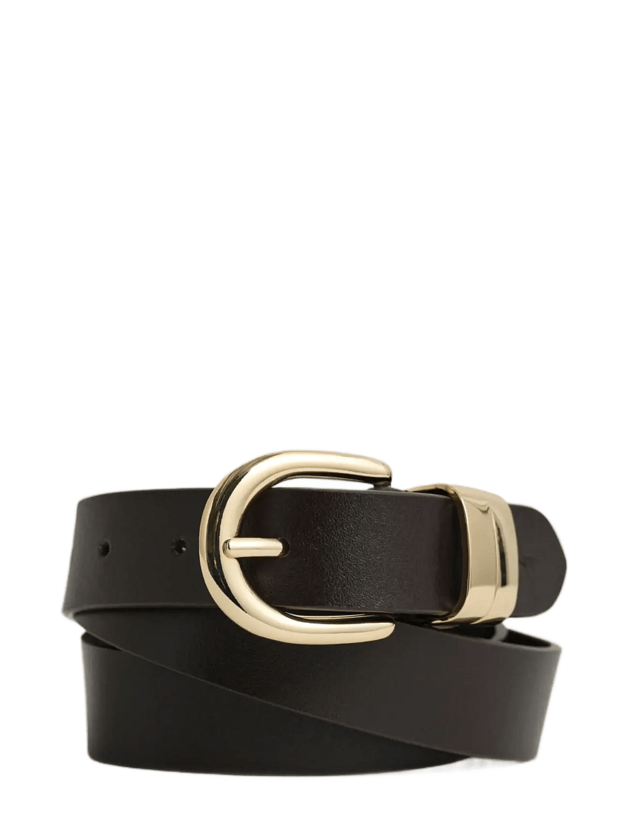 Gant - CHUNKY KEEPER LEATHER BELT - läderskärp - deep brown - 0