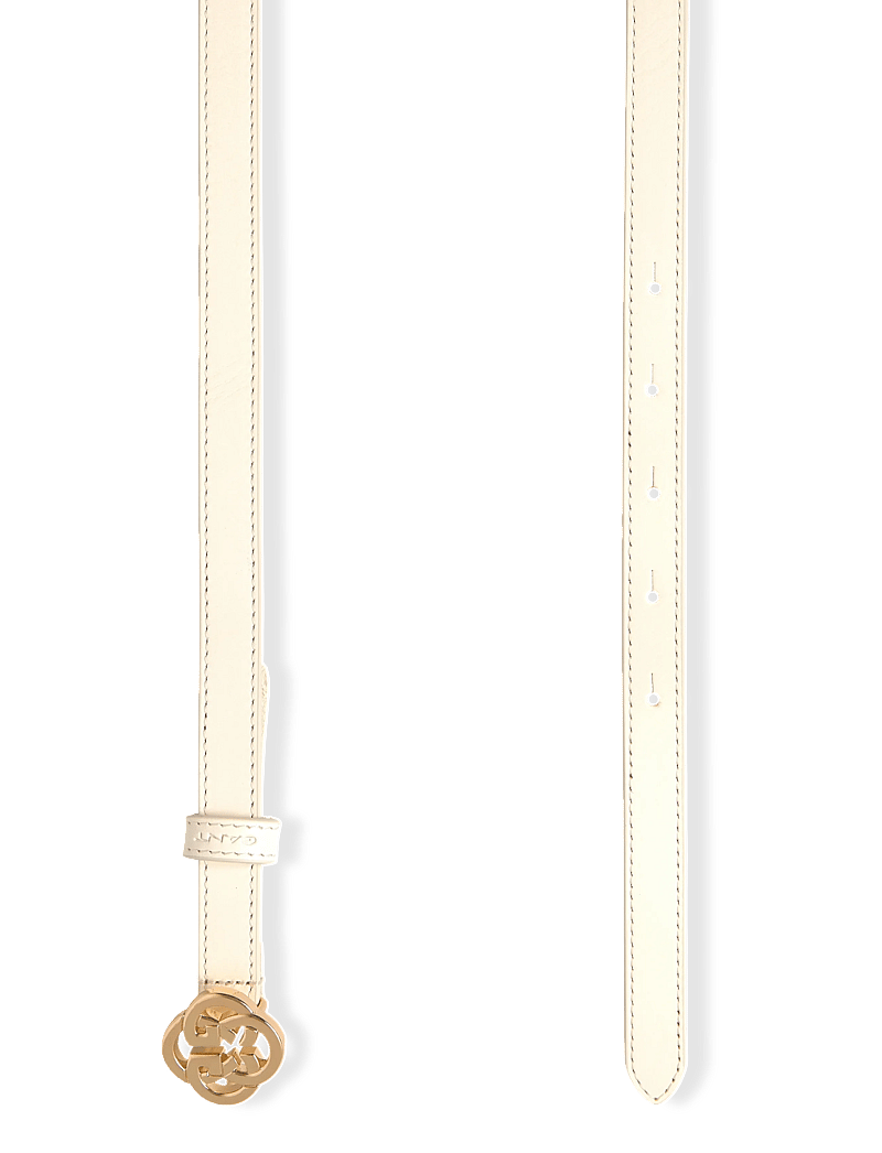 GANT - Monogram Leather Belt - läderskärp - cream - 1