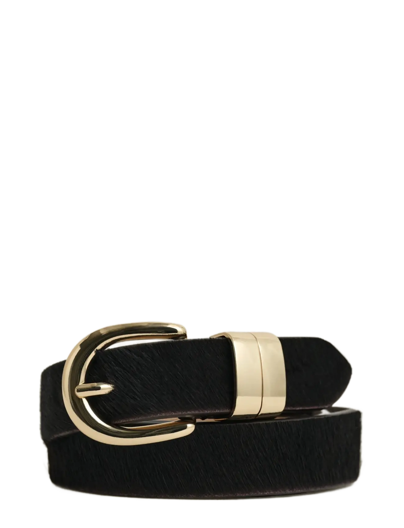 Gant PONY HAIR CHUNKY KEEPER BELT - Ledergürtel - DEEP BROWN / brown
