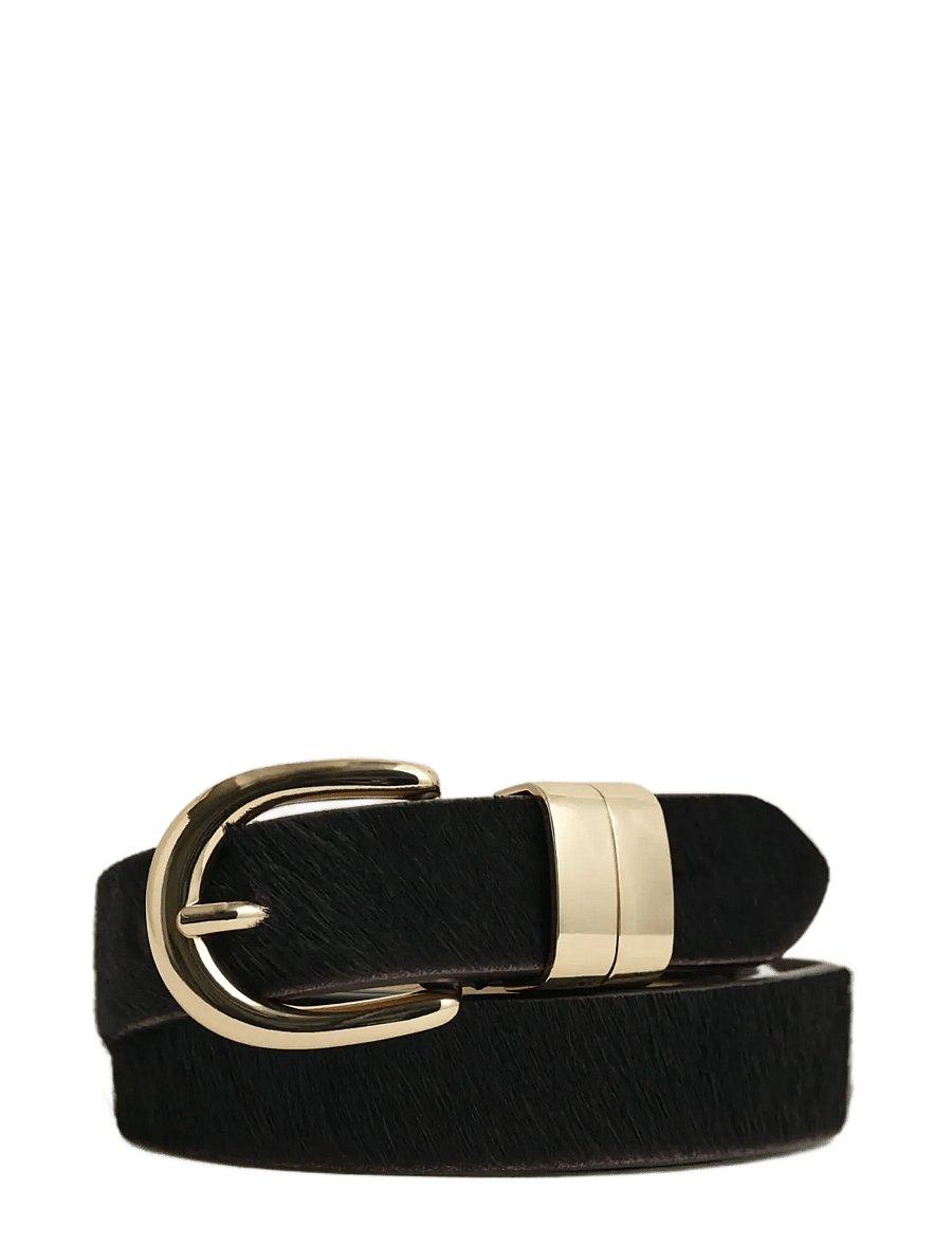Gant - PONY HAIR CHUNKY KEEPER BELT - læderbælter - deep brown - 0