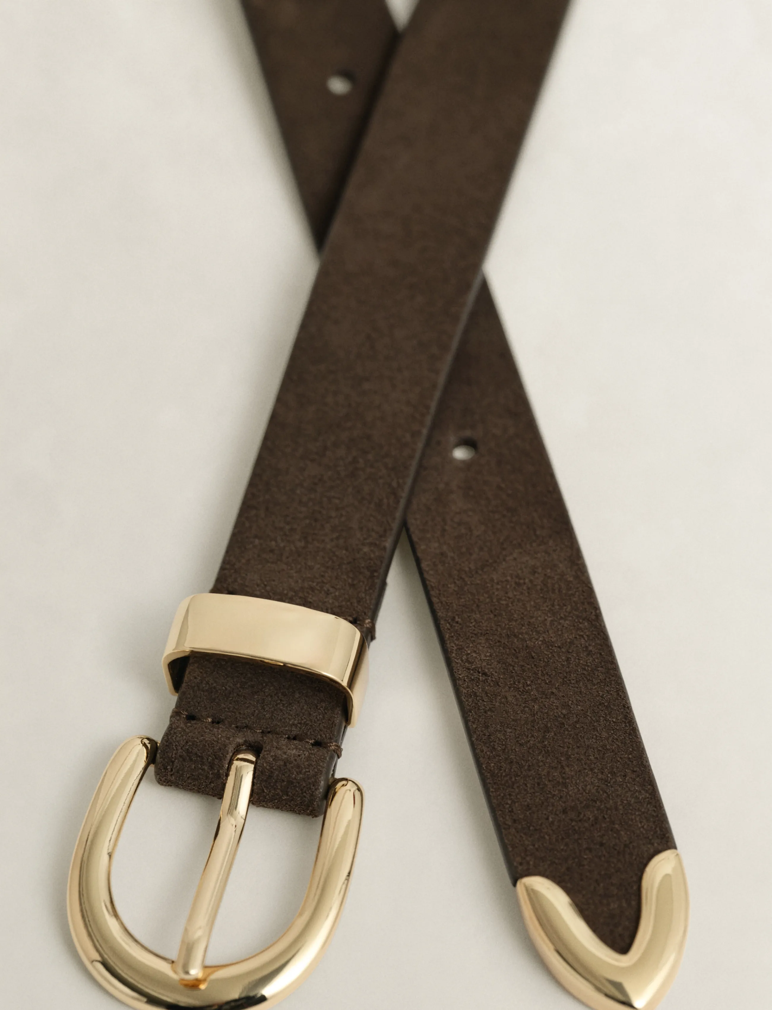 Gant - SUEDE METAL TIP BELT - ledergürtel - deep brown - 2