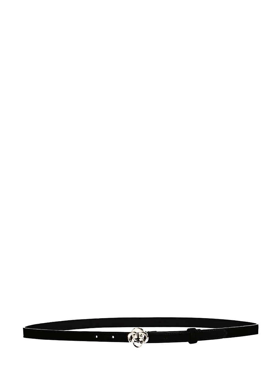 Gant - MONOGRAM BUCKLE SLIM SUEDE BELT - ledergürtel - black - 0