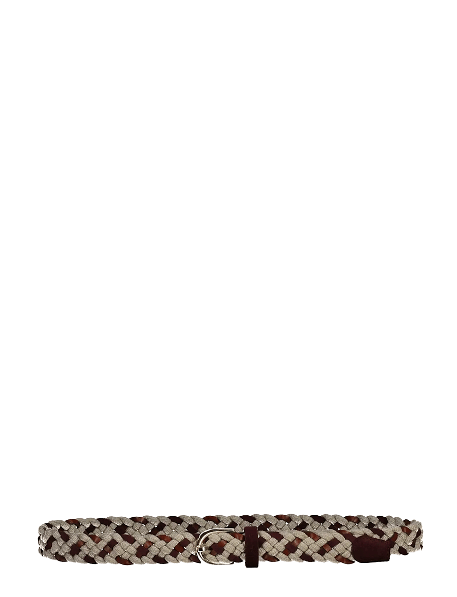 Gant - LEATHER MIX BRAIDED BELT - leather belts - darkened wine - 0