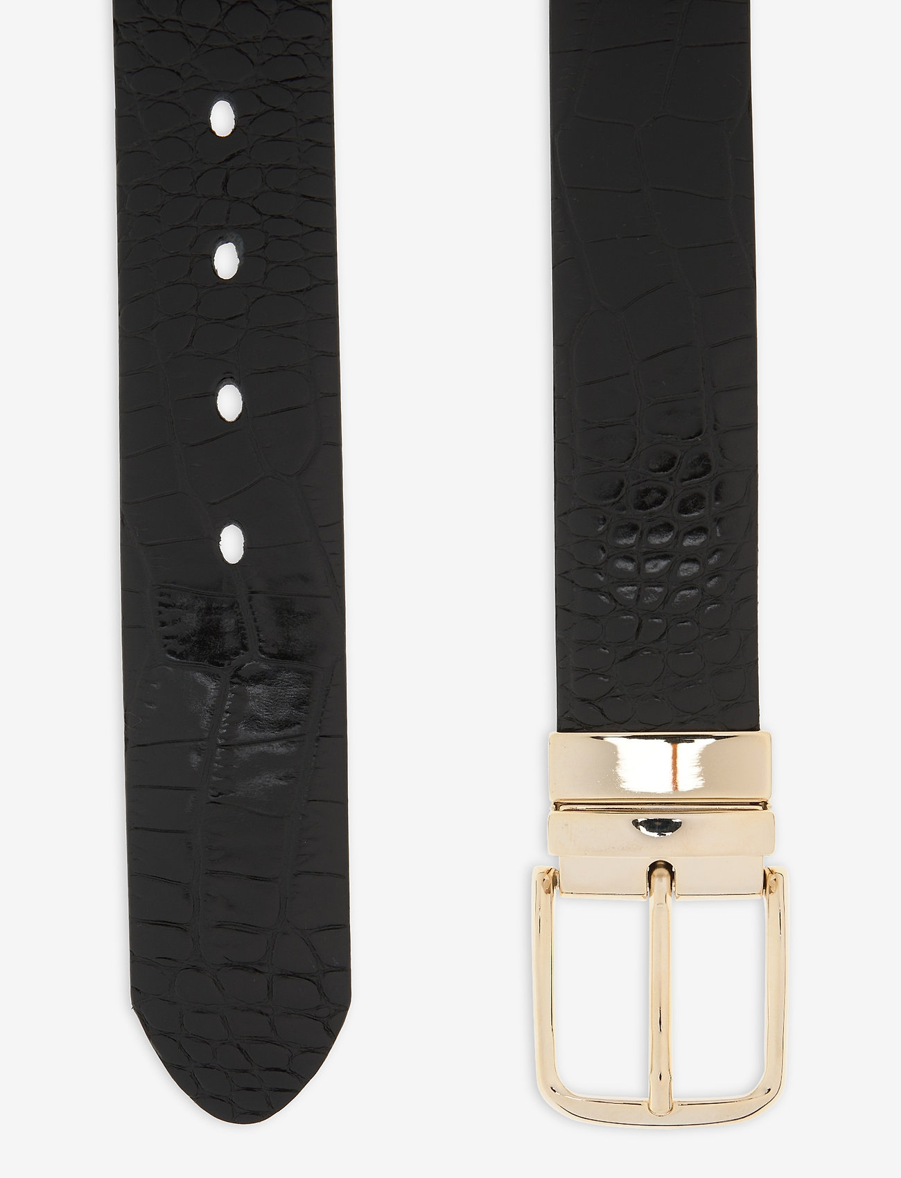 GANT - D1. CROCO REVERSIBLE BELT - black - 1