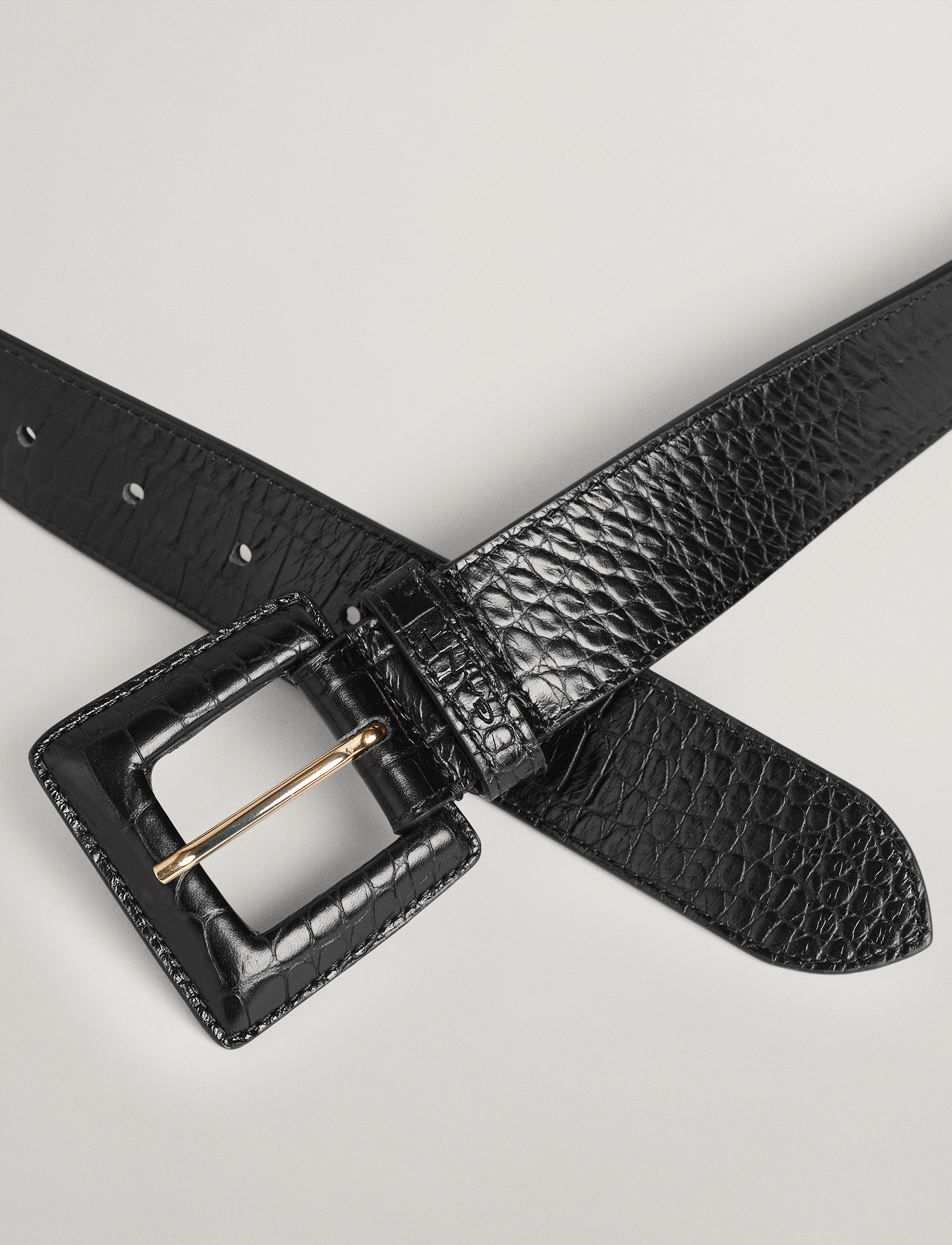 GANT - D1. EMBOSSED BELT - black - 4