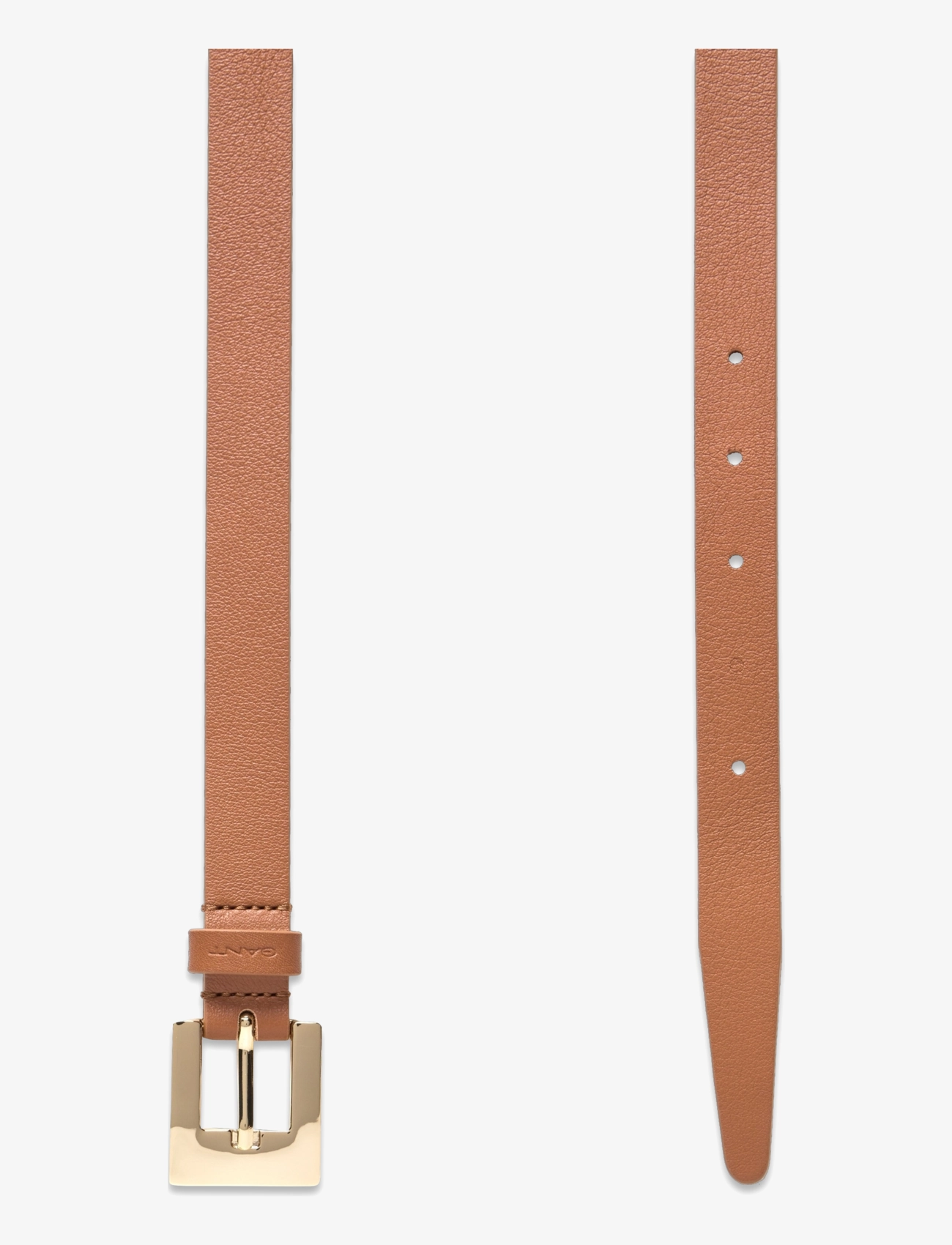 GANT - SQUARE BUCKLE SLIM BELT - cinnamon brown - 1