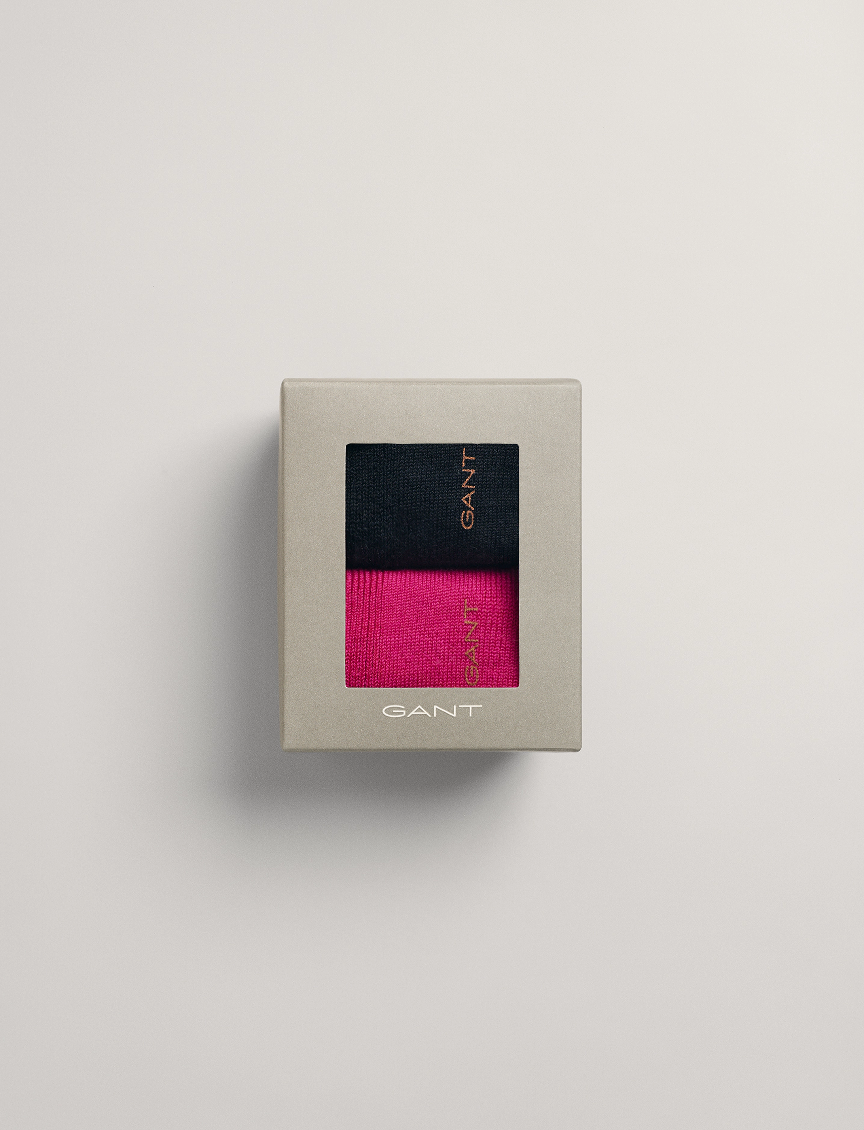 GANT - MERINO WOOL SOCKS 2-PACK GIFT BOX - raspberry red - 1