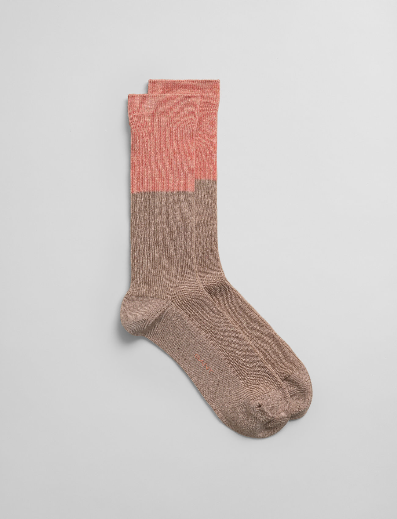 GANT - D2. COLOR BLOCK SOCKS - concrete beige - 2