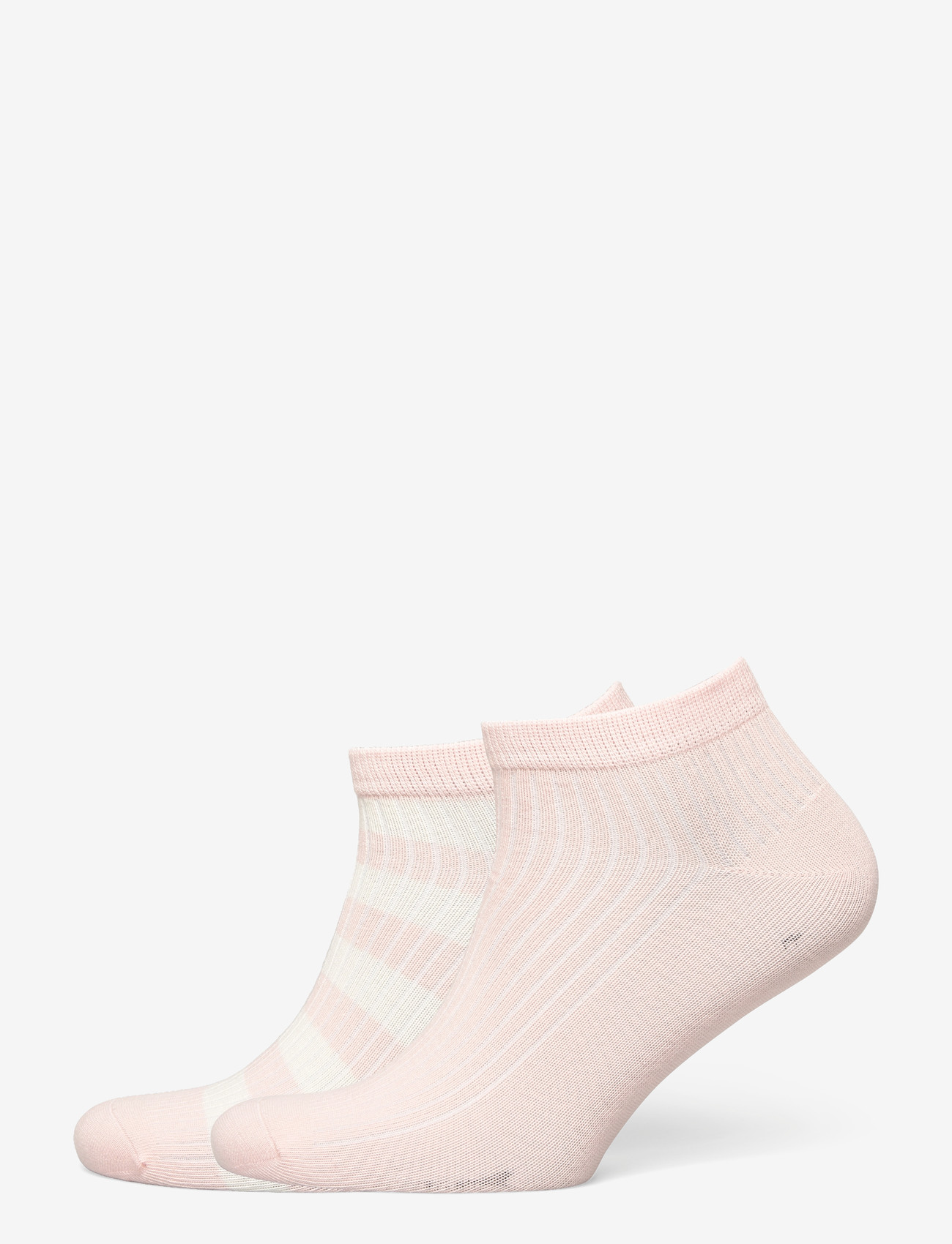 Gant - STRIPE AND SOLID ANKLE SOCKS 2-P - lühikese säärega sokid - apricot pink - 0