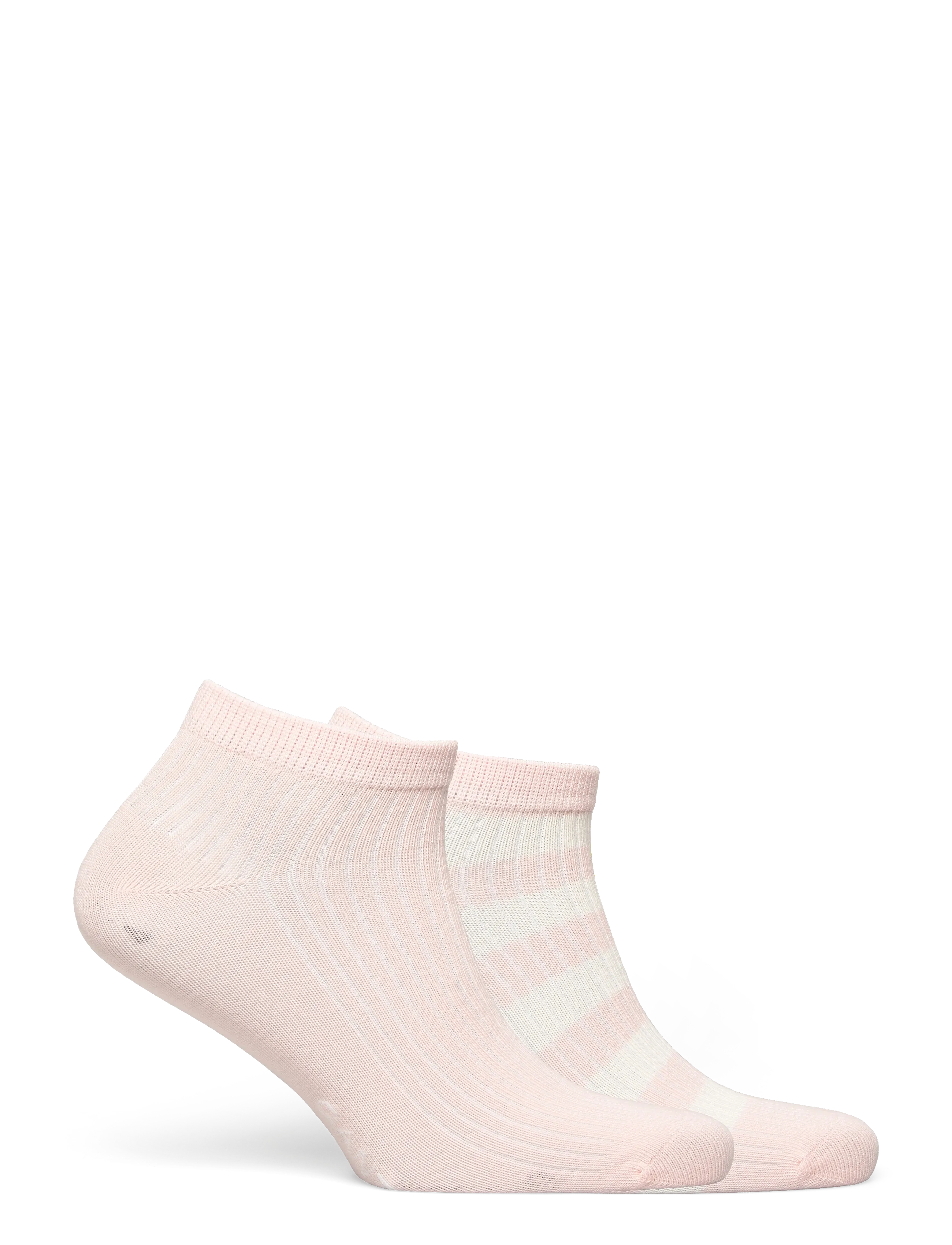 Gant - STRIPE AND SOLID ANKLE SOCKS 2-P - ankelstrømper - apricot pink - 1
