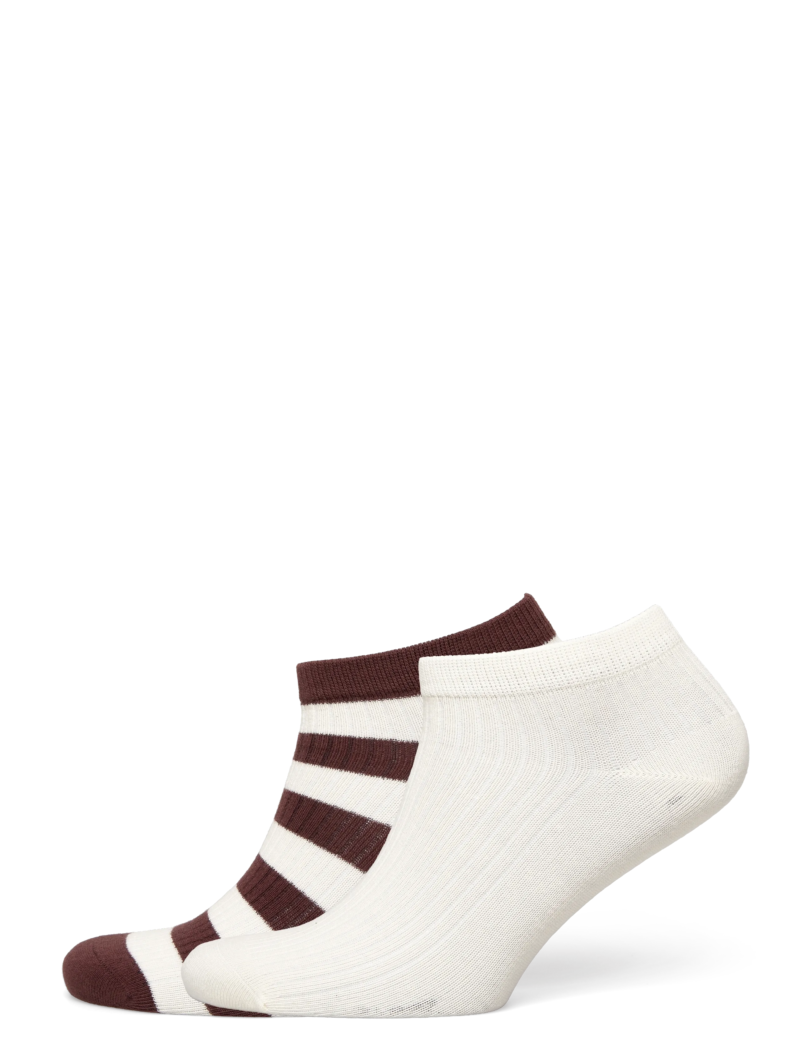 GANT STRIPE AND SOLID ANKLE SOCKS 2-P - Strømper - FRESH SOIL / brown