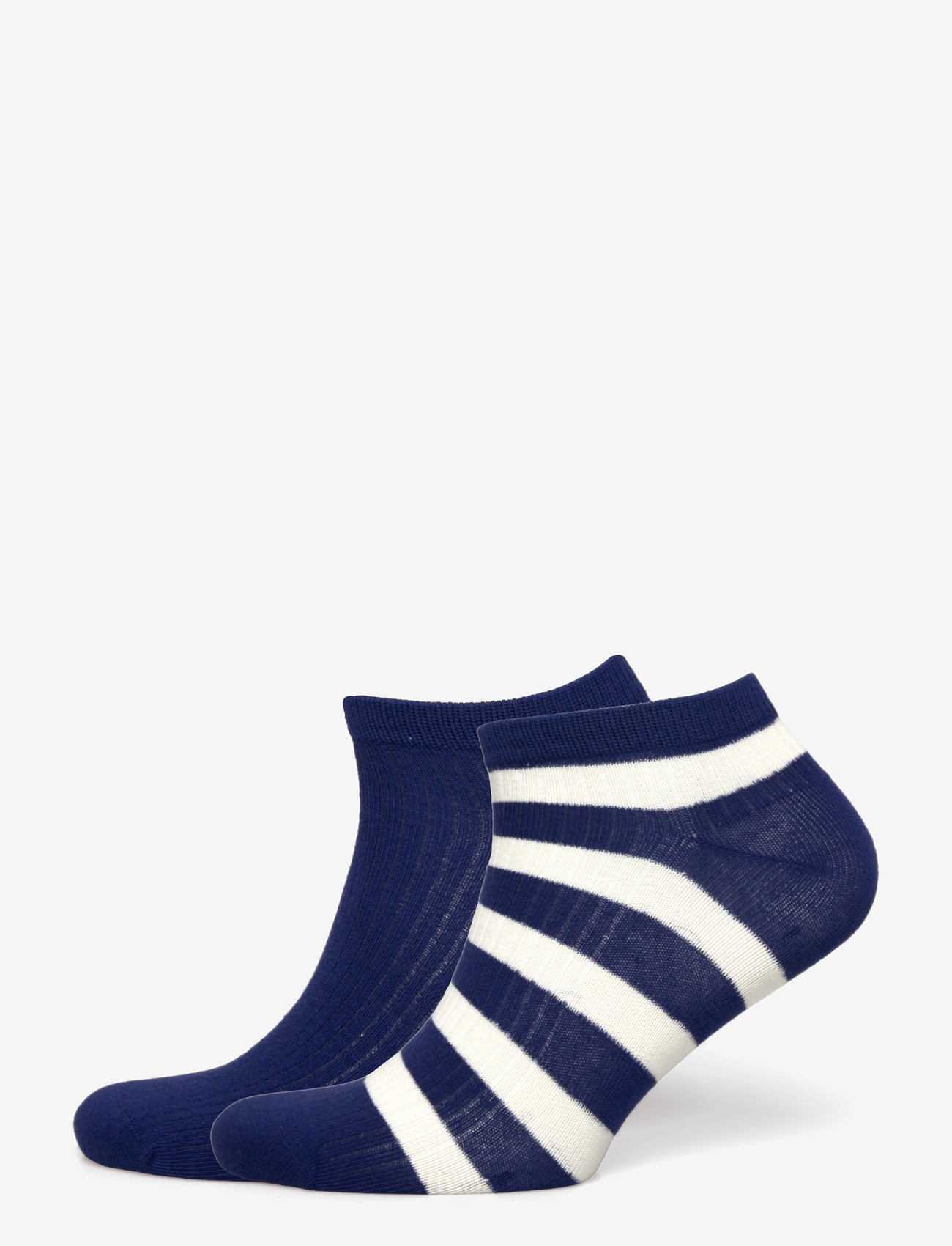 GANT - STRIPE AND SOLID ANKLE SOCKS 2-P - ankelstrumpor - rich navy - 0