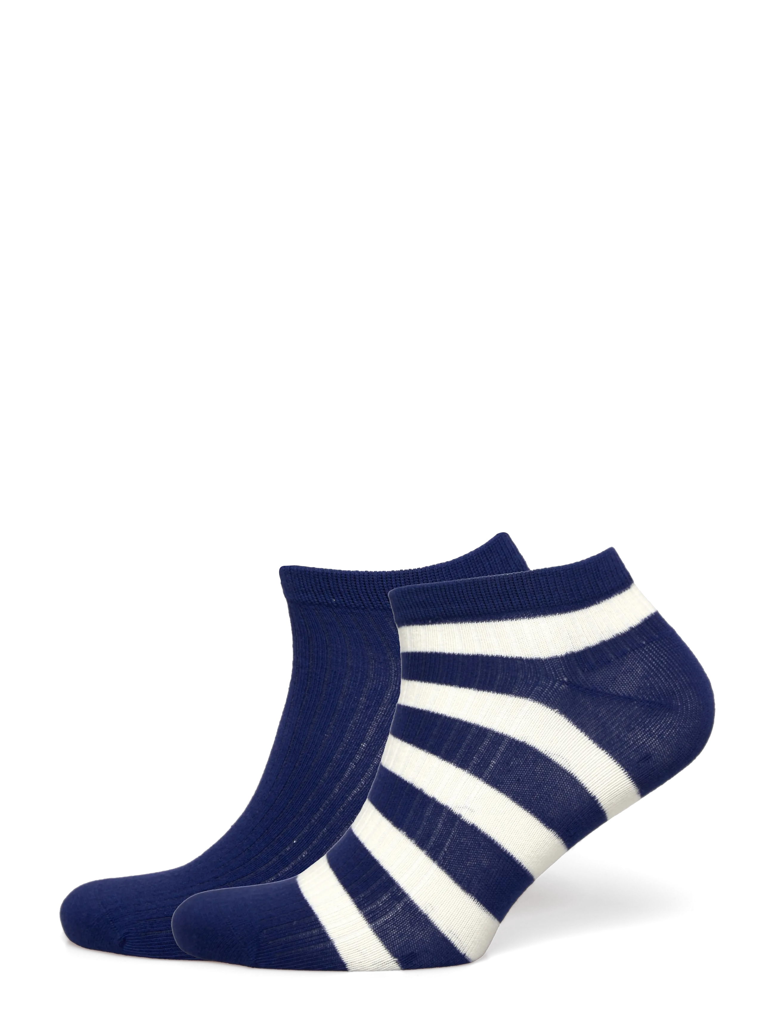 GANT STRIPE AND SOLID ANKLE SOCKS 2-P - Lühikese säärega sokid - RICH NAVY / navy