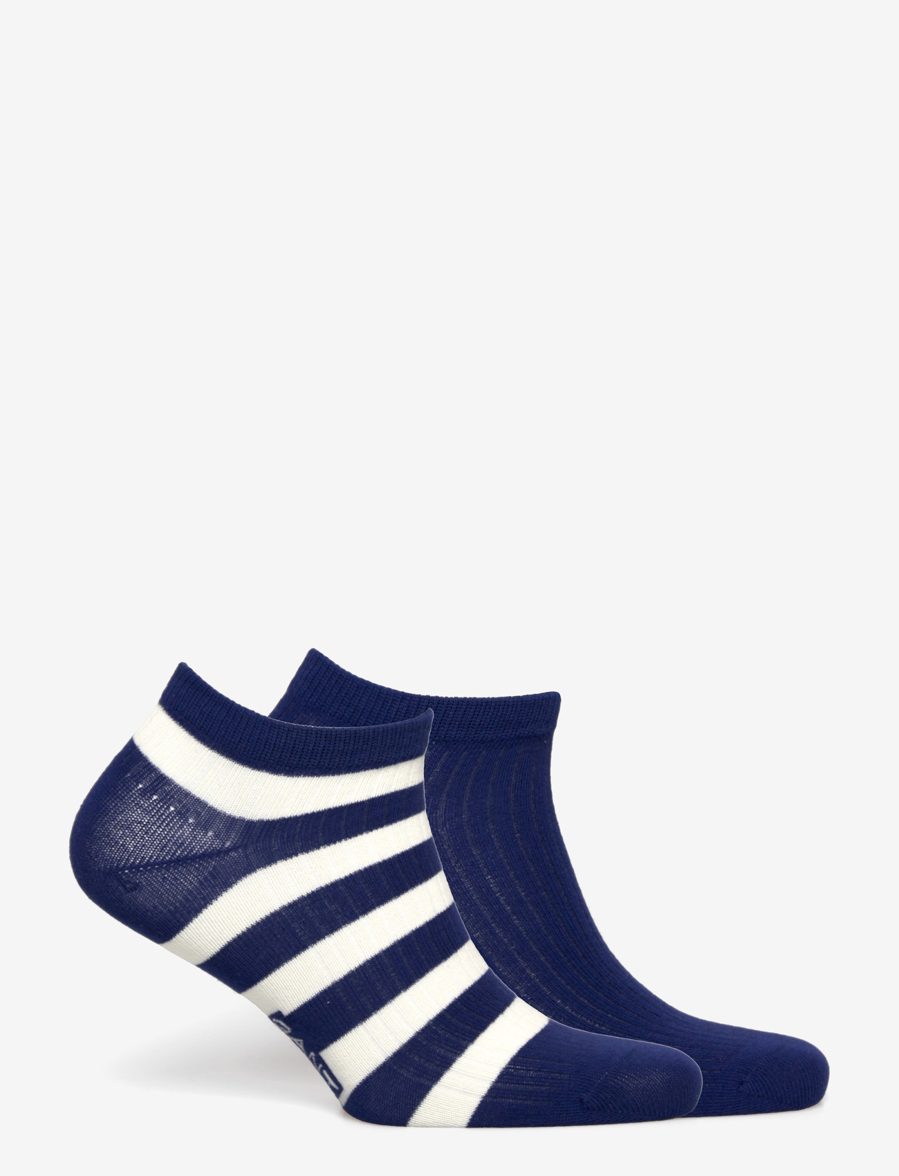 GANT - STRIPE AND SOLID ANKLE SOCKS 2-P - ankelstrumpor - rich navy - 1