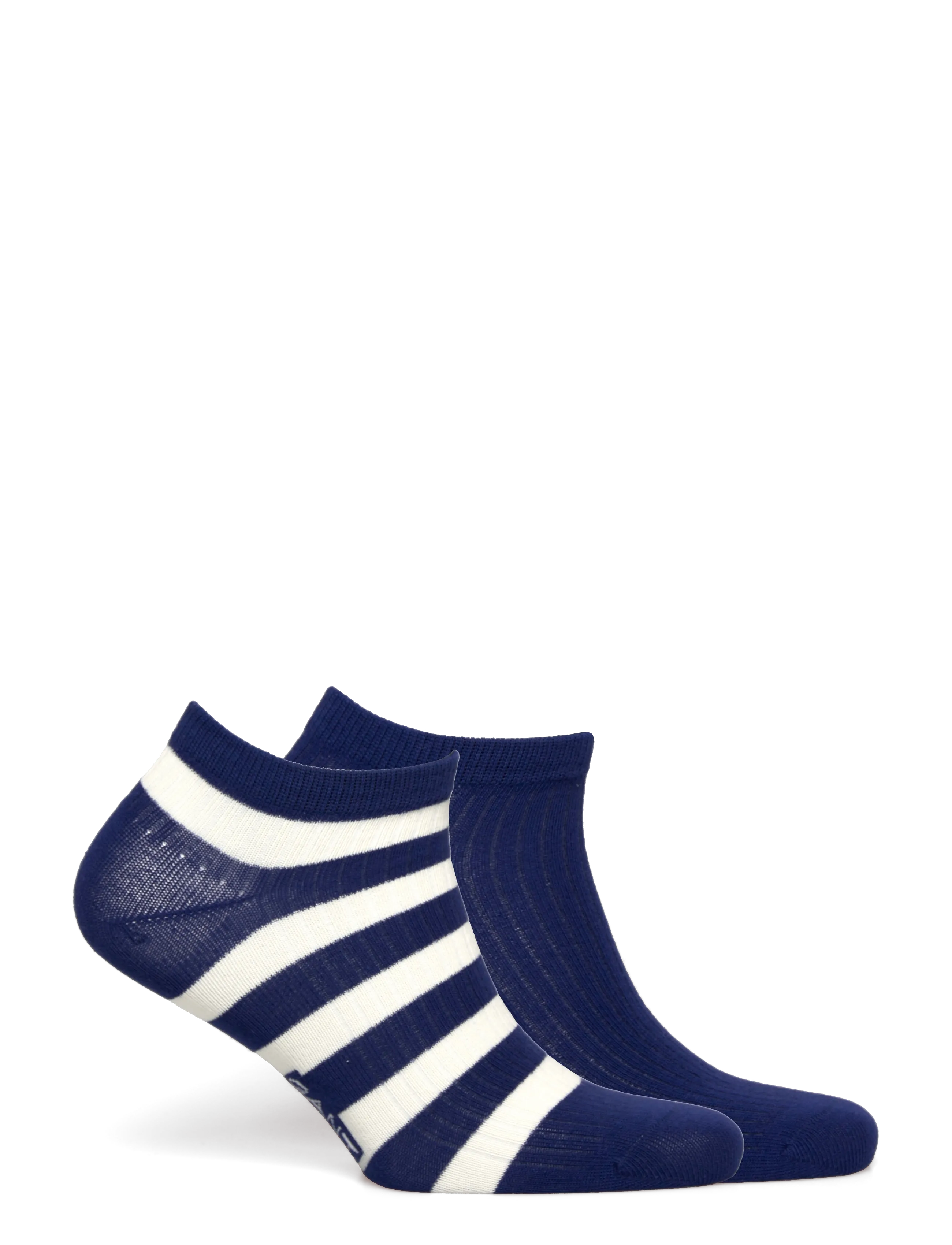 Gant - STRIPE AND SOLID ANKLE SOCKS 2-P - rich navy - 1
