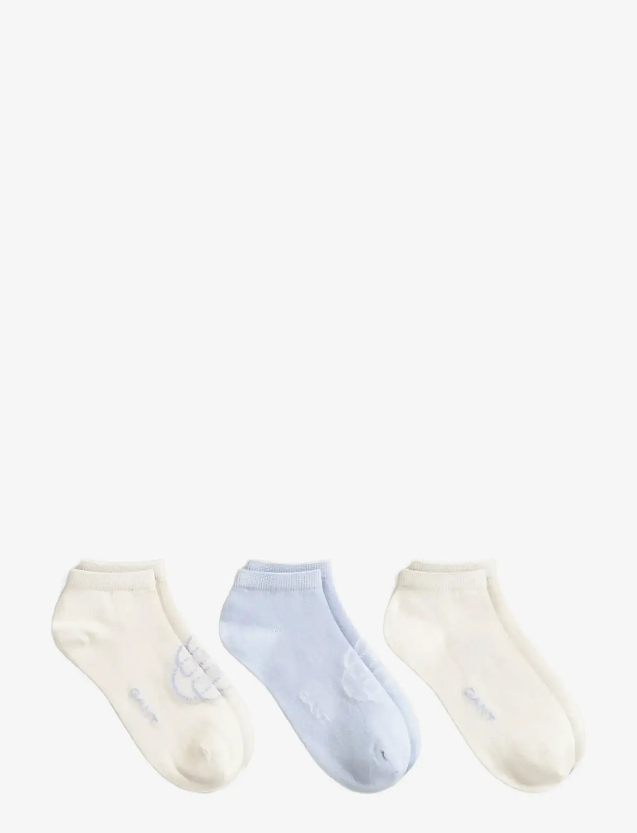 Gant - MONOGRAM ANKLE SOCKS 3-PACK - light blue - 1