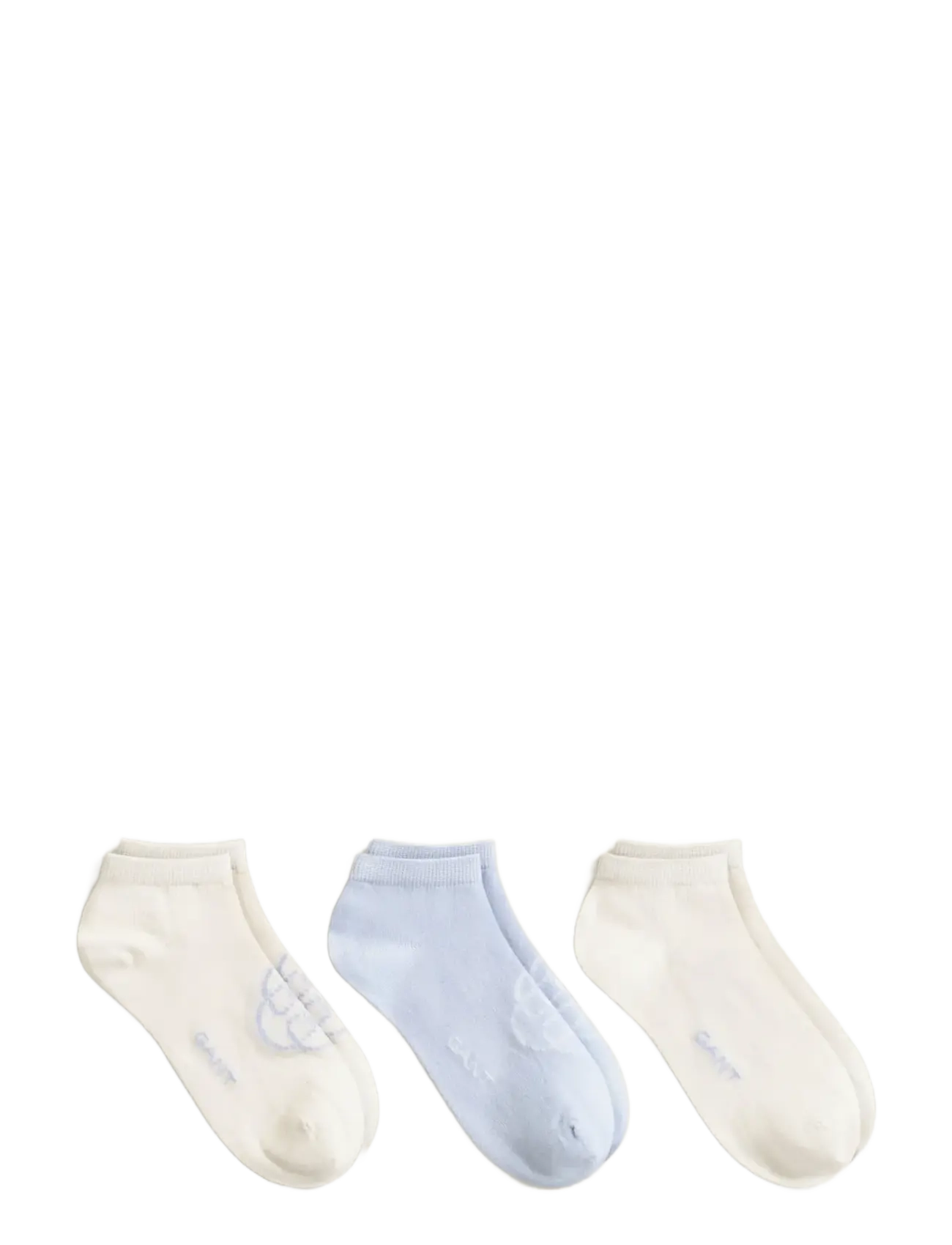 Gant - MONOGRAM ANKLE SOCKS 3-PACK - light blue - 1