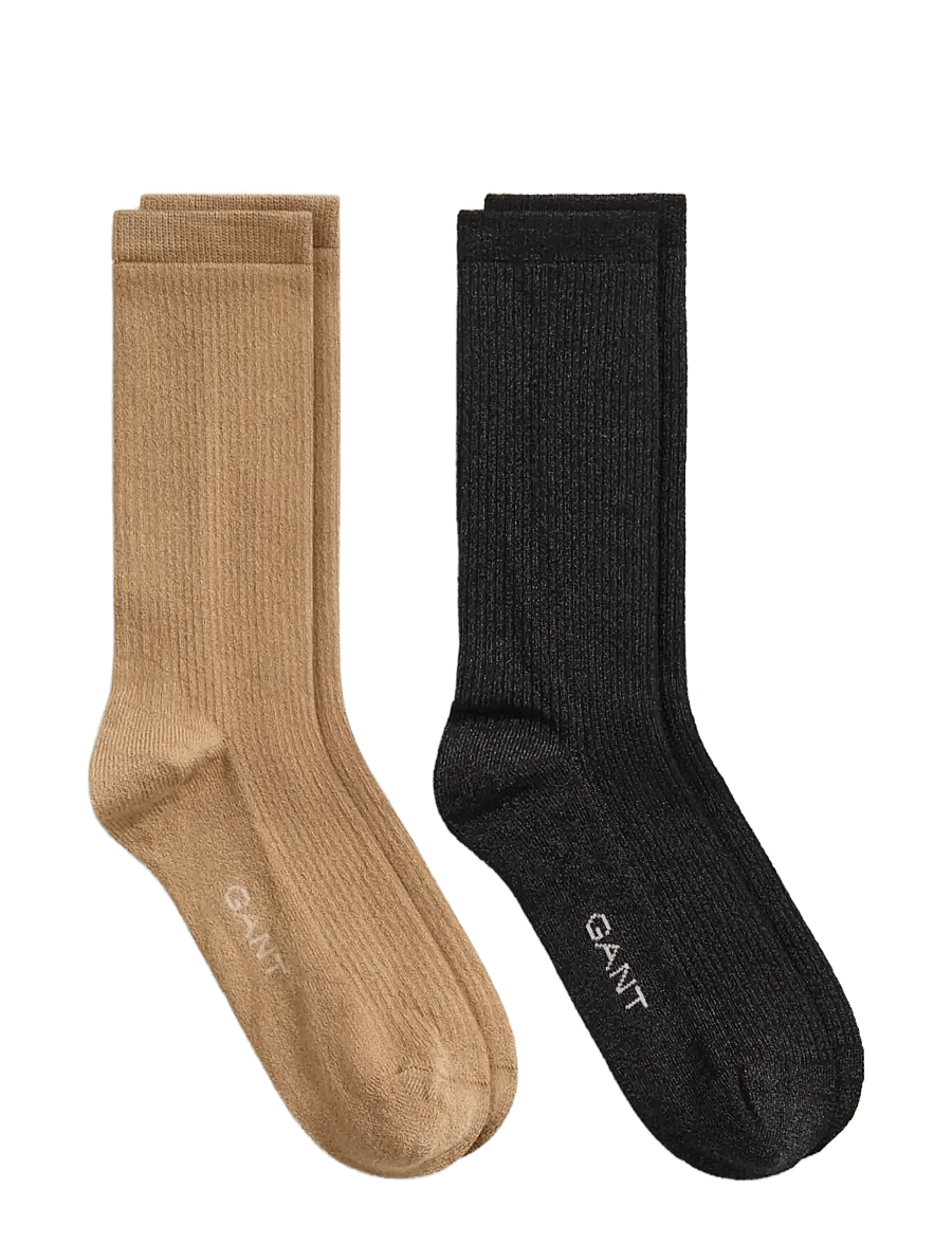 Gant - METALLIC SOCK 2-PACK GB - klassikalised sokid - warm khaki - 0