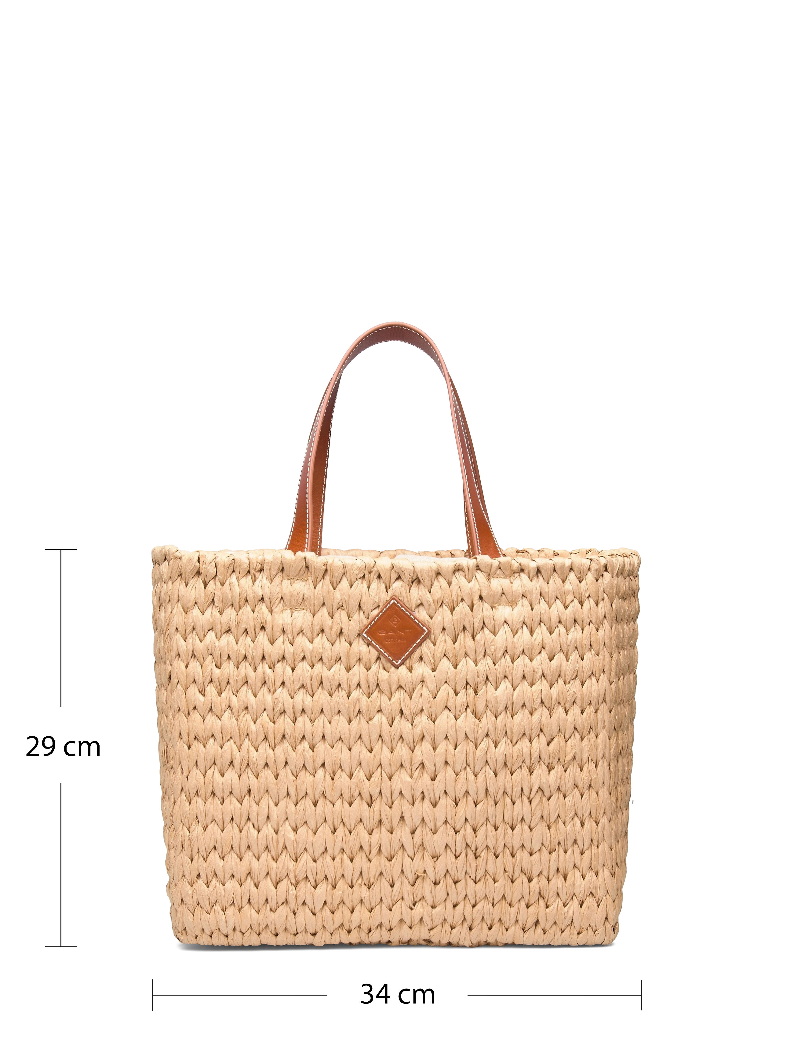 GANT - D1. CITY STRAW BAG - dry sand - 5